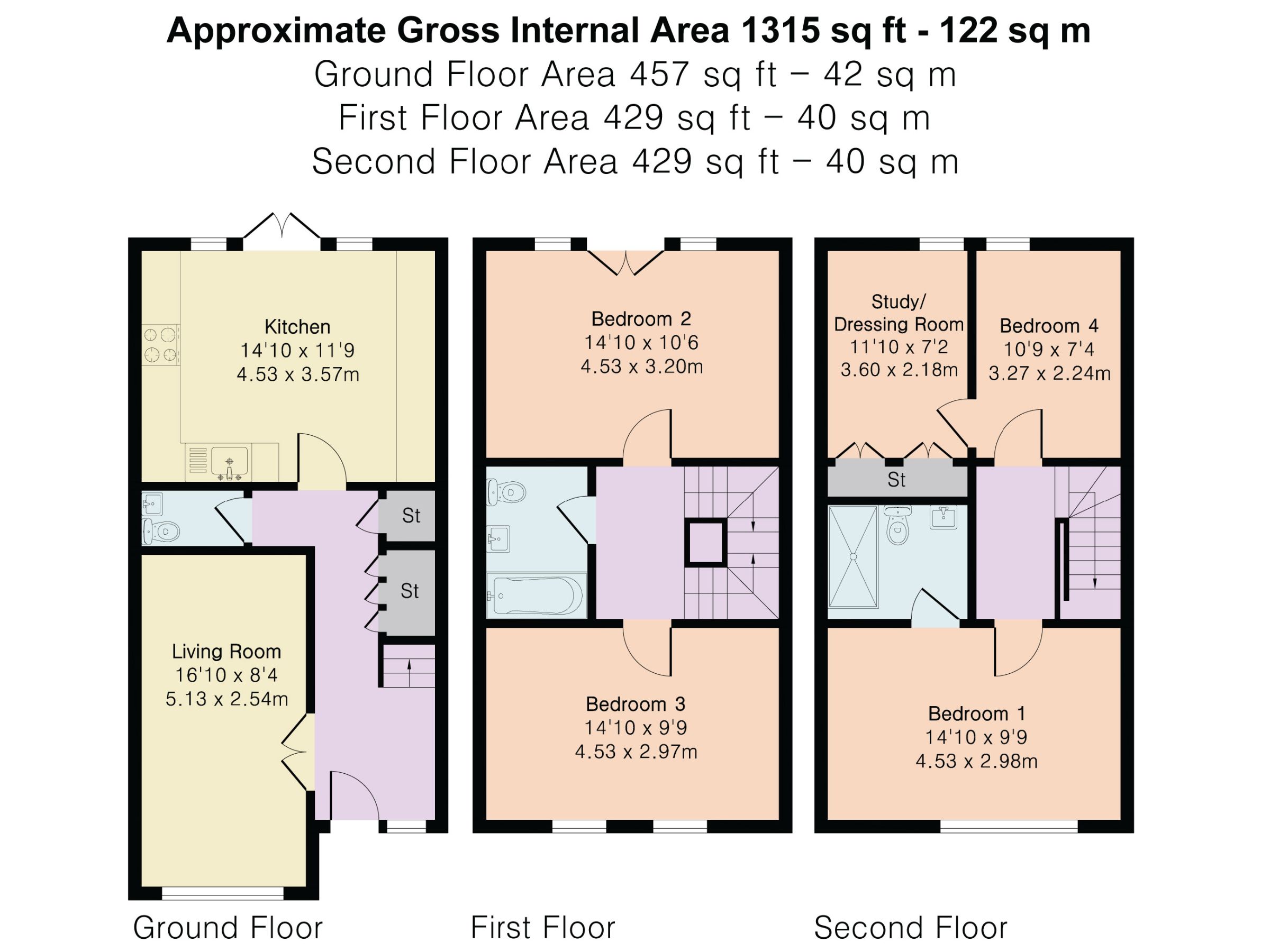 22 Austin Canons Way, Bedford floorplan