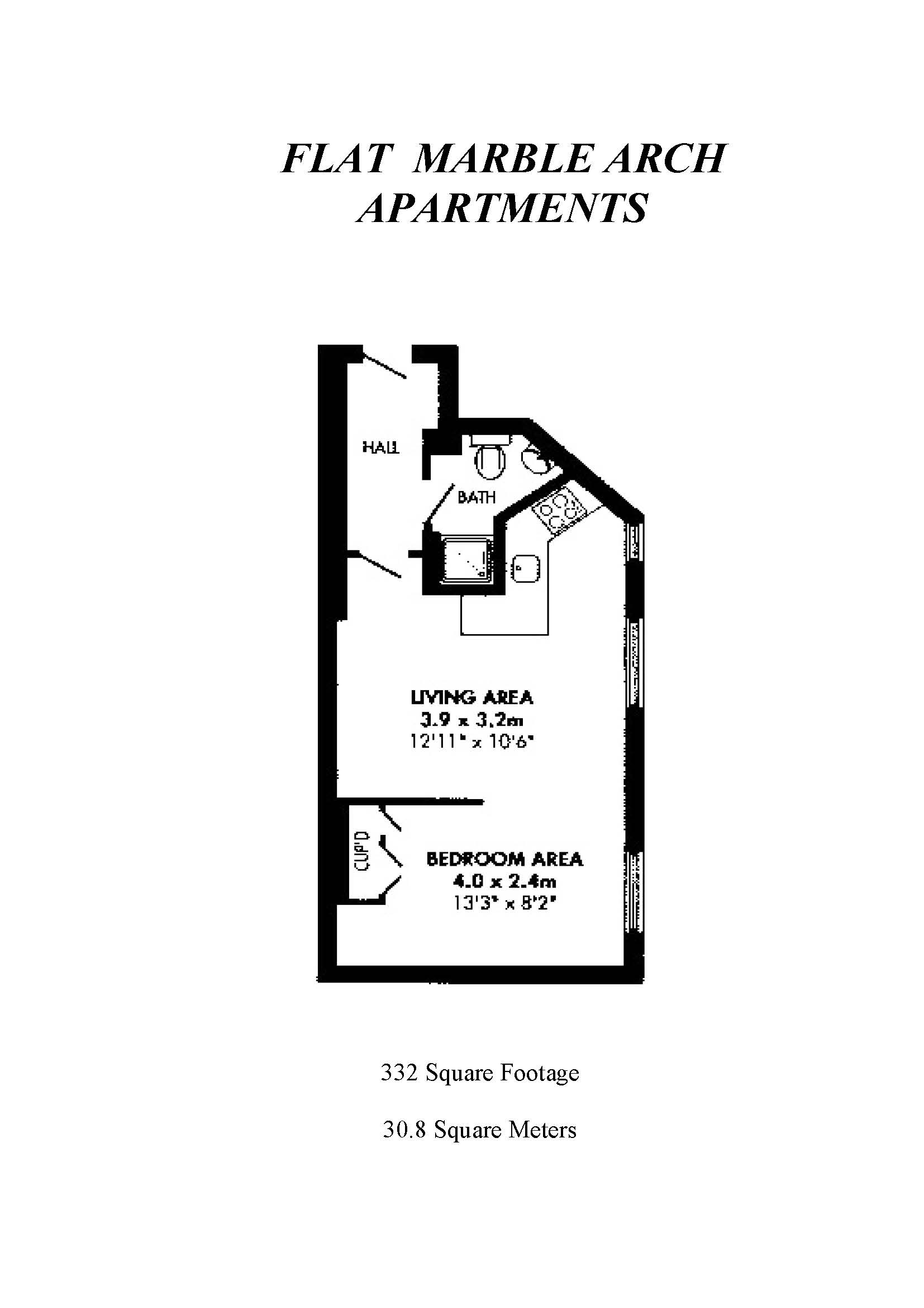 Marble Arch Apartments W1H, Marble Arch Apartments, London floorplan