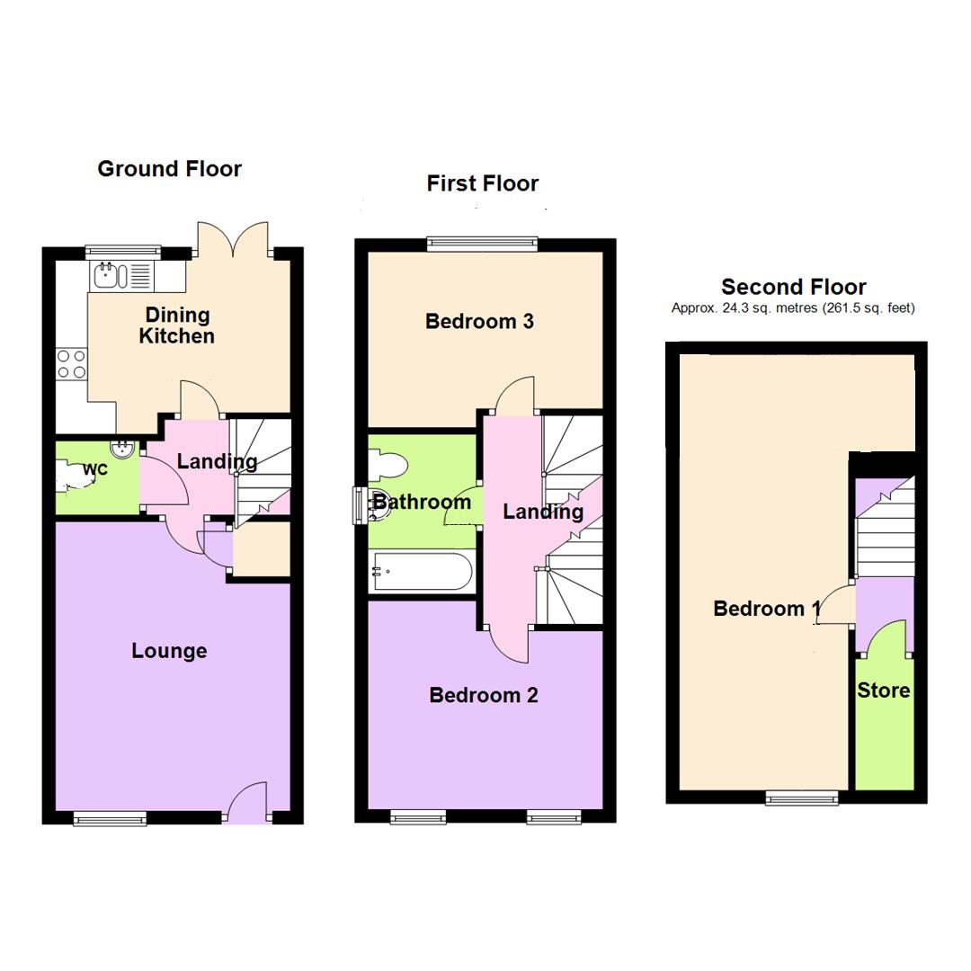 Wisteria Road, Stoke Bardolph, Burton Joyce, Nottingham NG14, 3 bedroom
