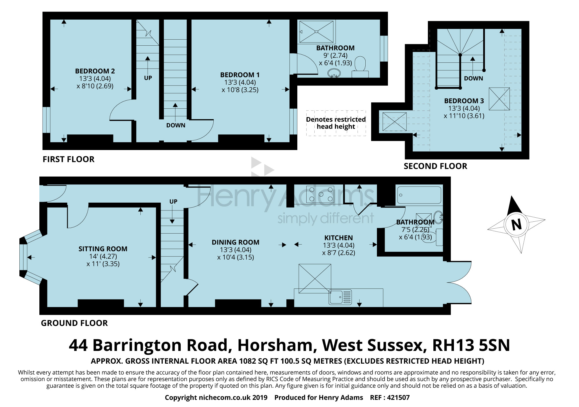 3 Bedrooms Semi-detached house for sale in Barrington Road, Horsham RH13