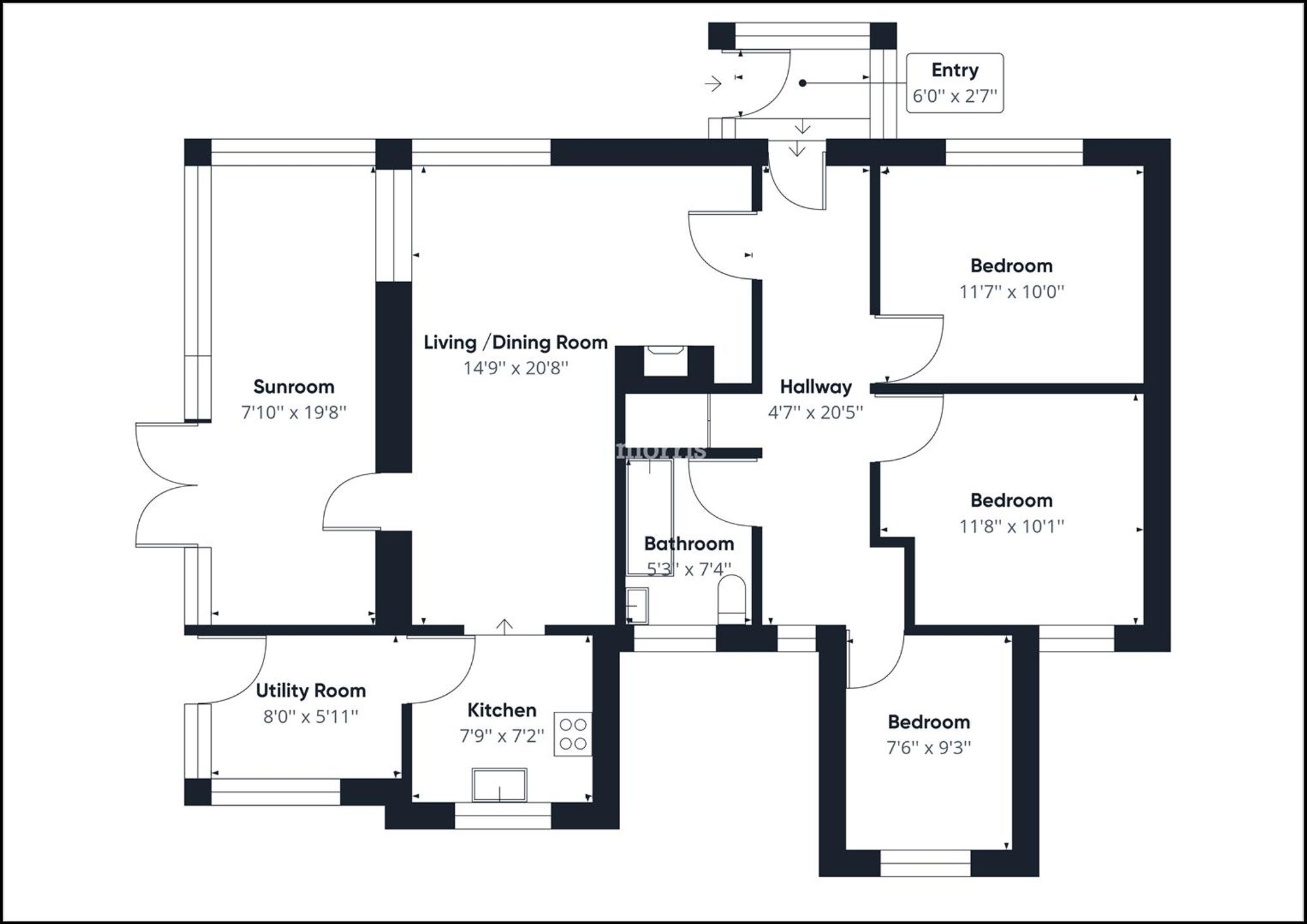 Penwaun Villa, Cardigan floorplan