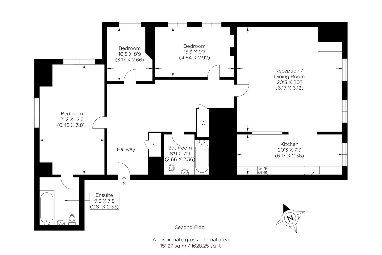 626, Regents Canal House Commercial Road, Limehouse floorplan