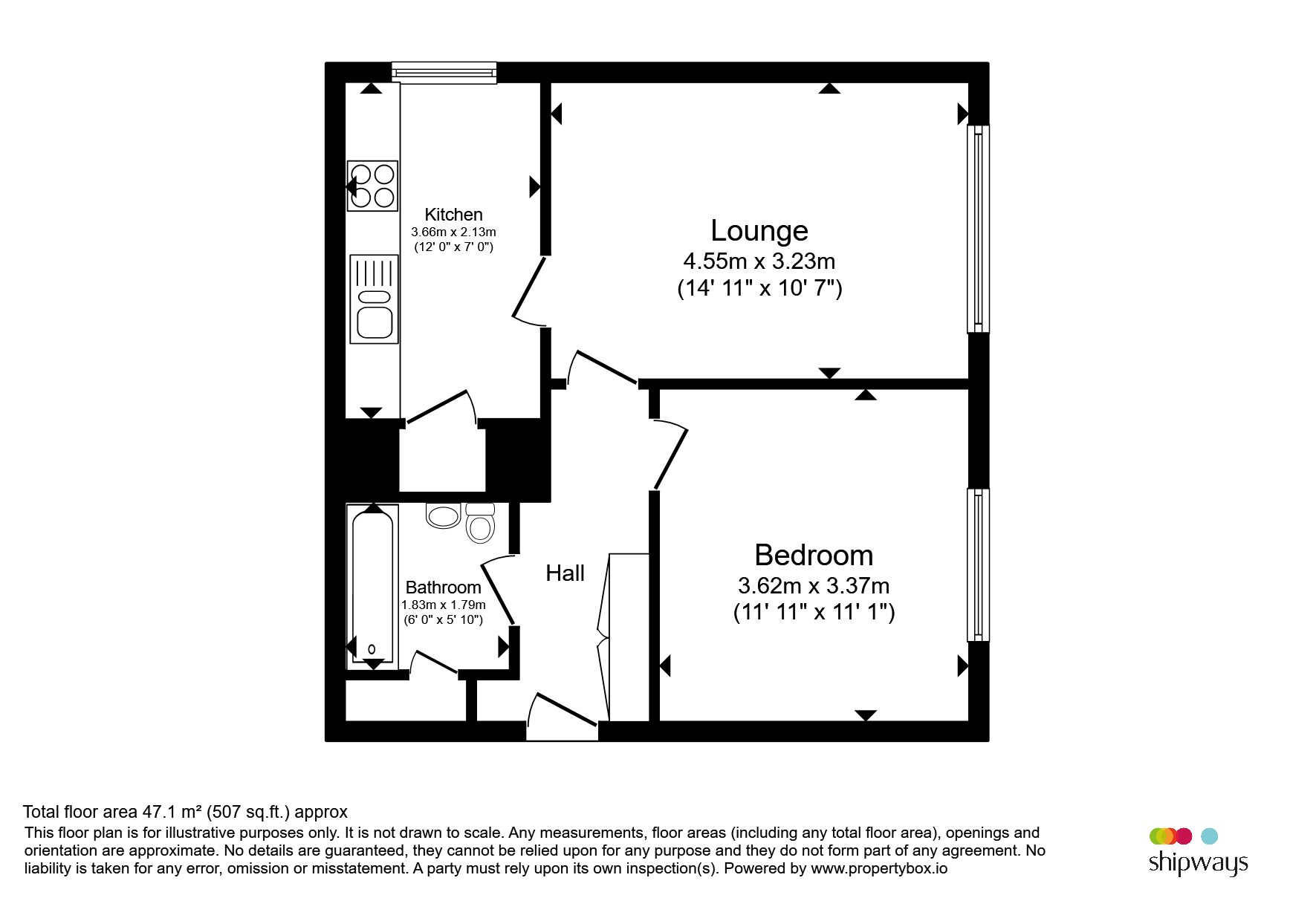 Flat 55, Champney, St. Cecilia Close, Kidderminster floorplan