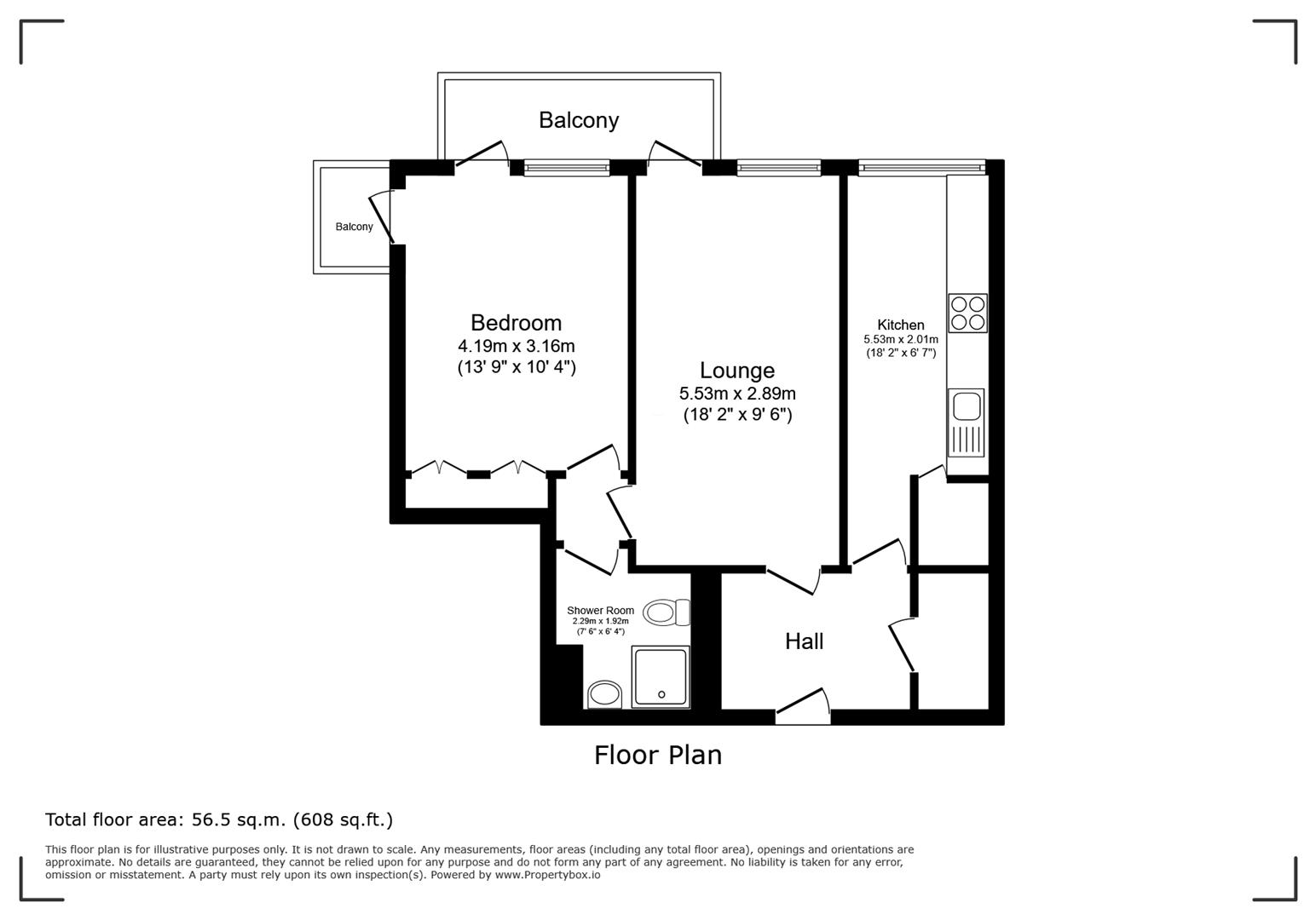 16, Britannia House, Duke Crescent, Barnsley floorplan
