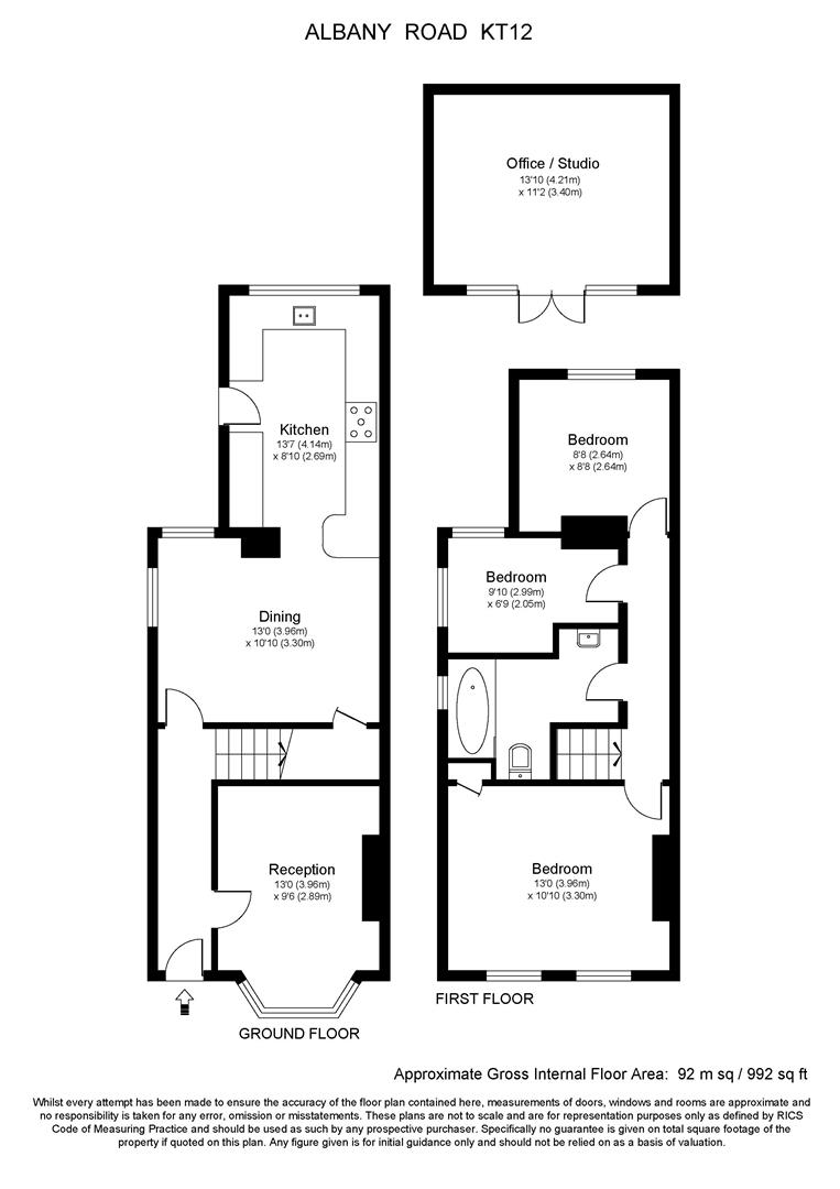 3 Bedrooms Semi-detached house to rent in Albany Road, Hersham, Walton-On-Thames KT12