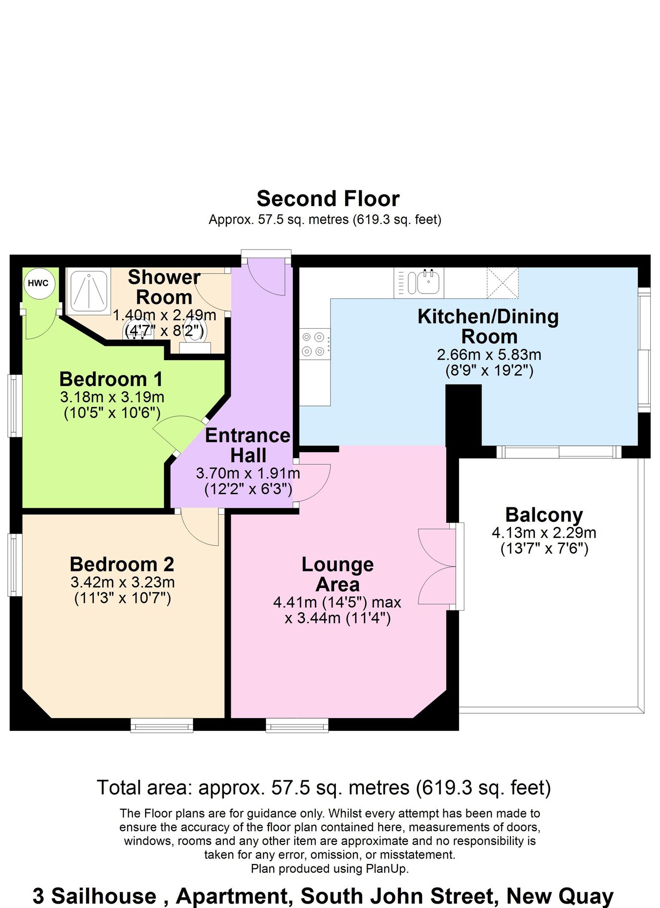 3 Sailhouse Apartments, South John Street, New Quay floorplan