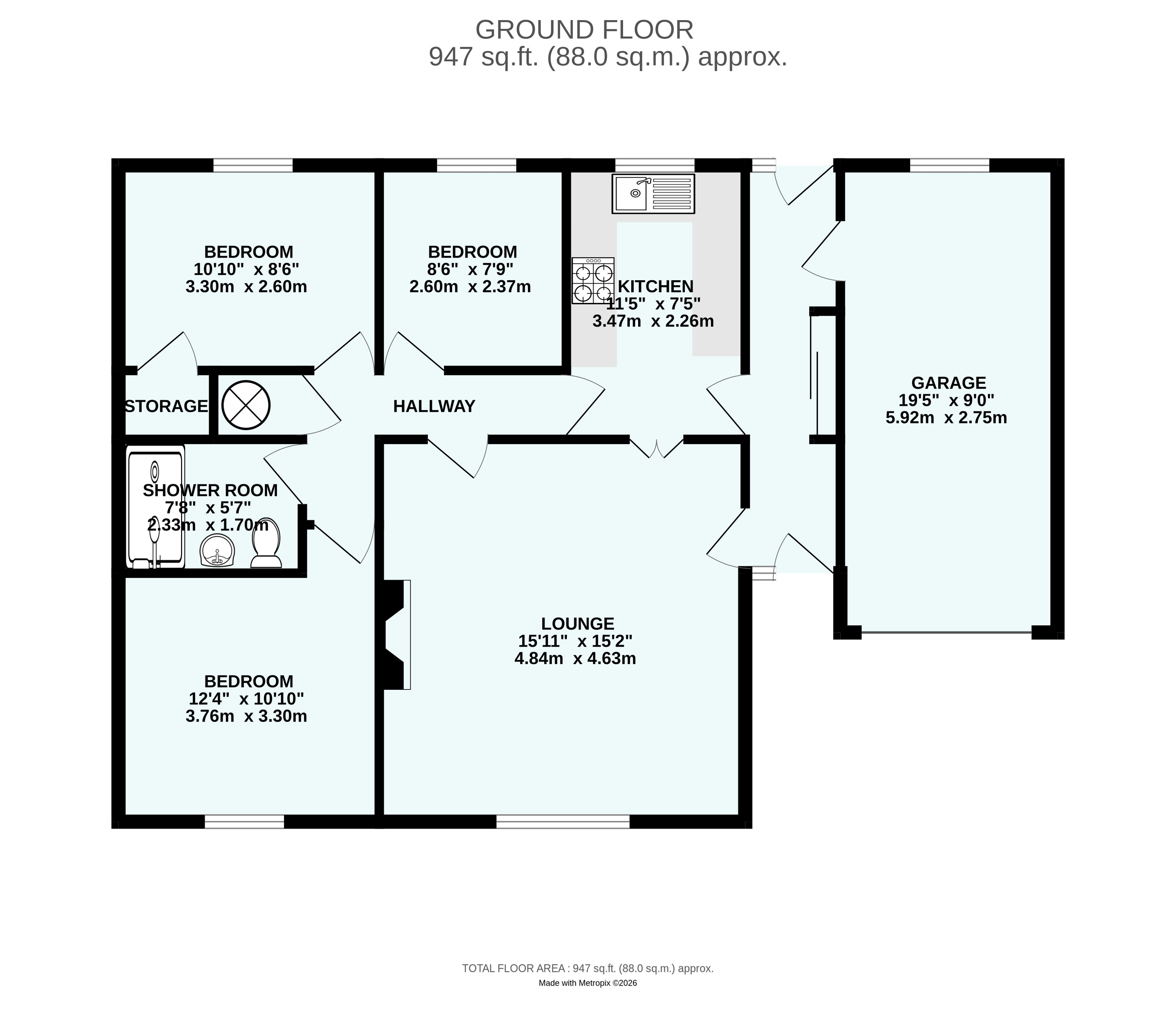 6, Polwyn Close, Penzance floorplan