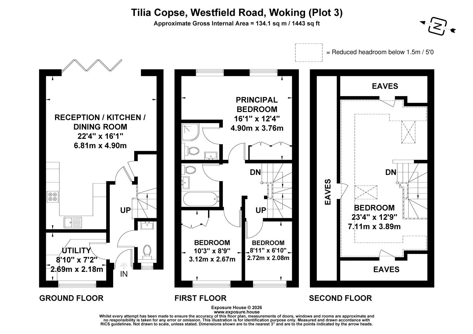 Plot 3 Tilia Copse, 33, Westfield Road, Woking floorplan