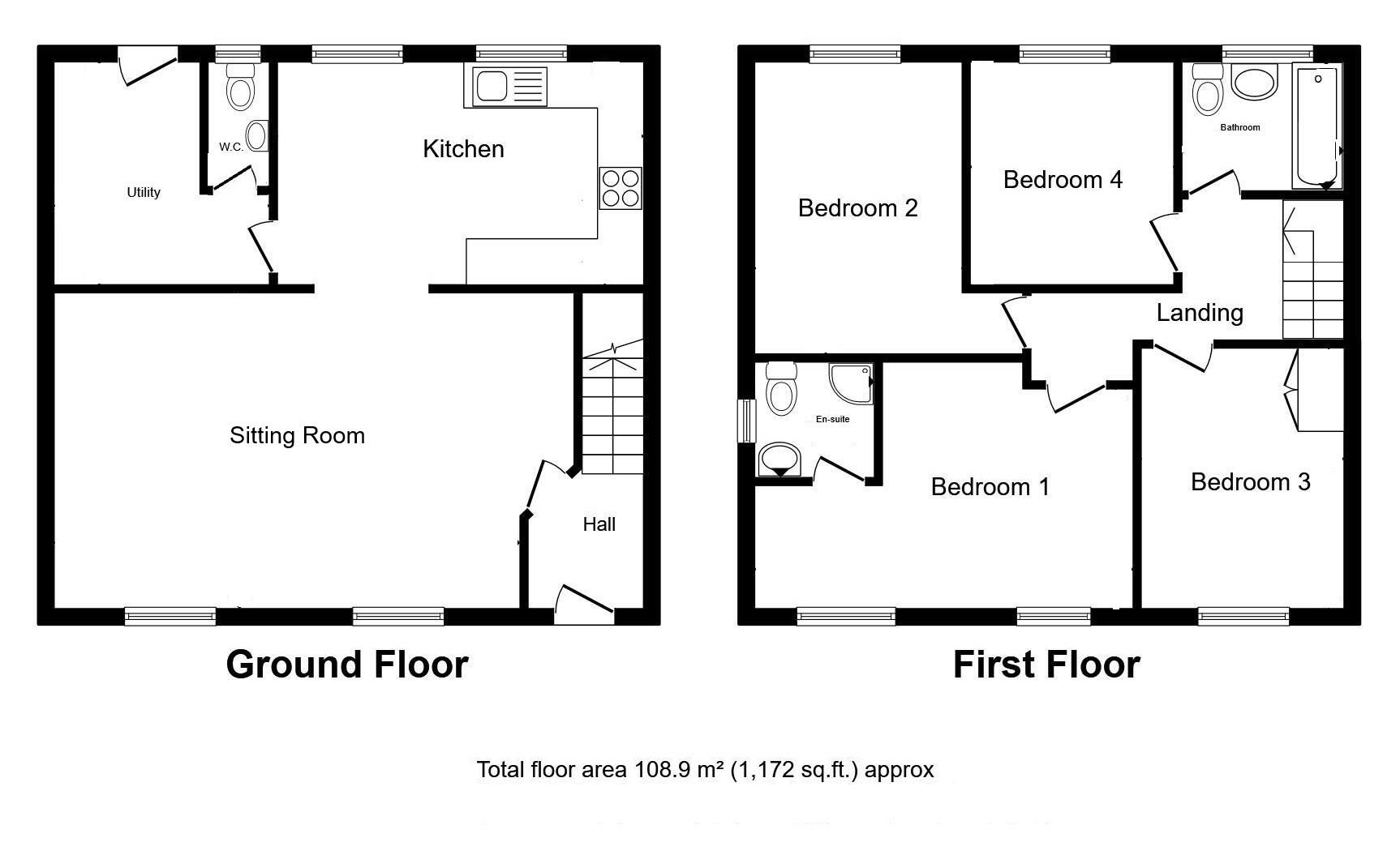 48, Glebelands, Merriott floorplan