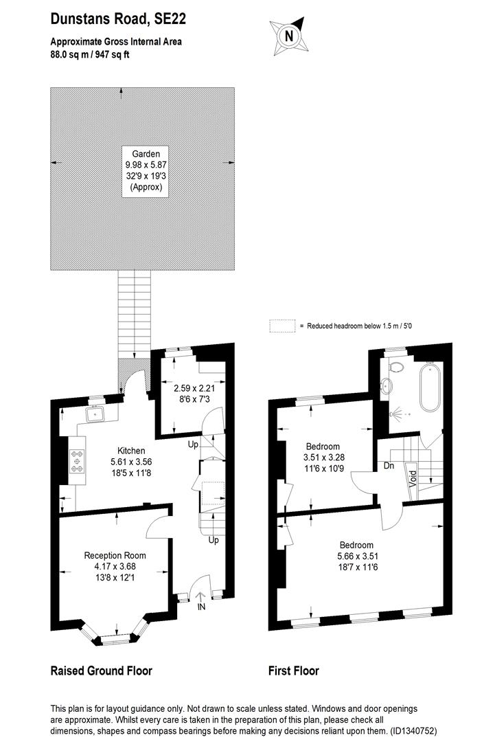 208, Dunstans Road, London floorplan