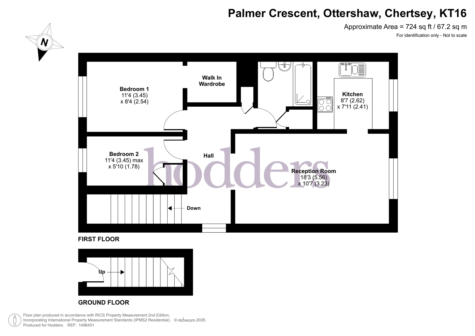8, Palmer Crescent, Ottershaw floorplan