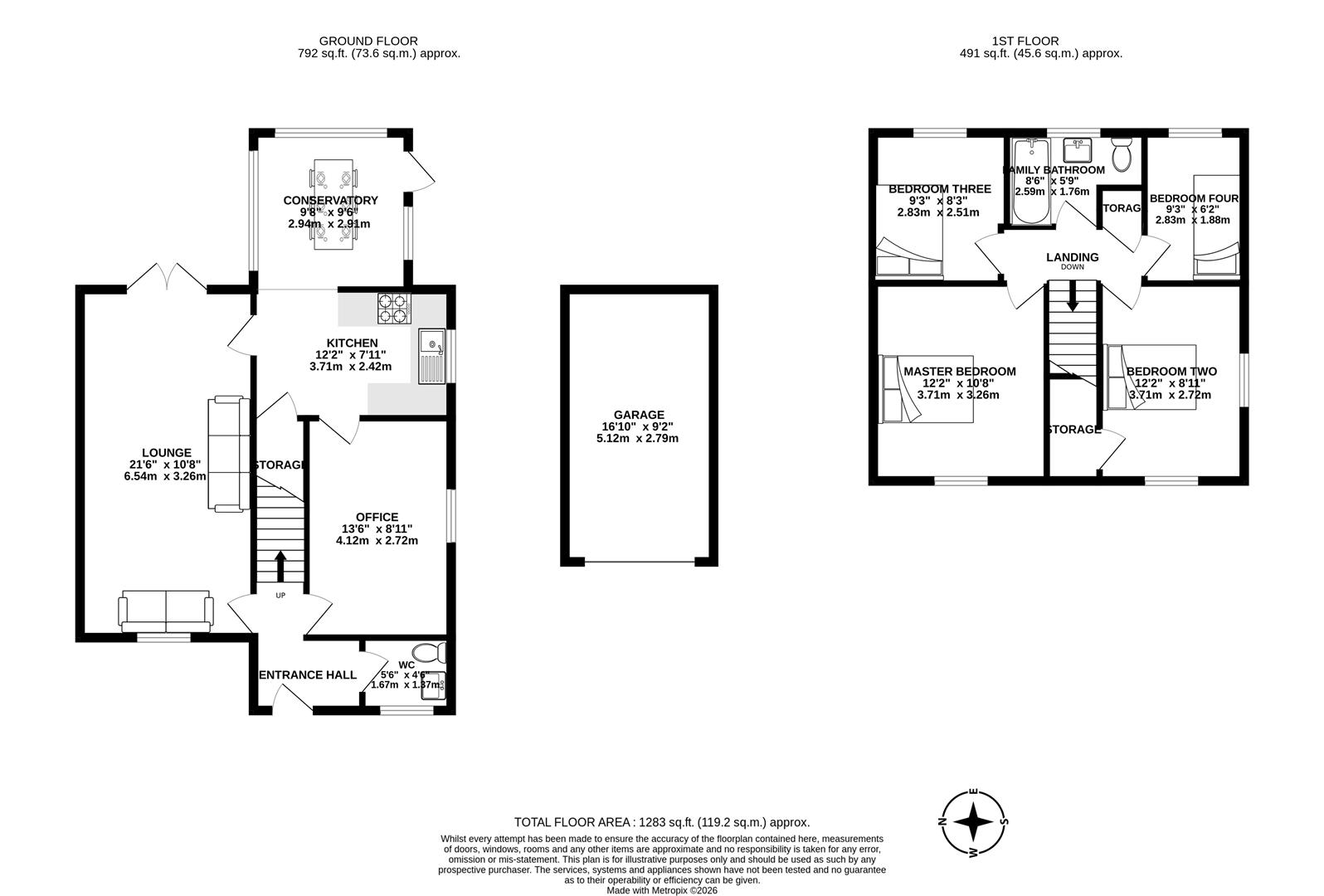 36, Higher Meadow, Leyland floorplan