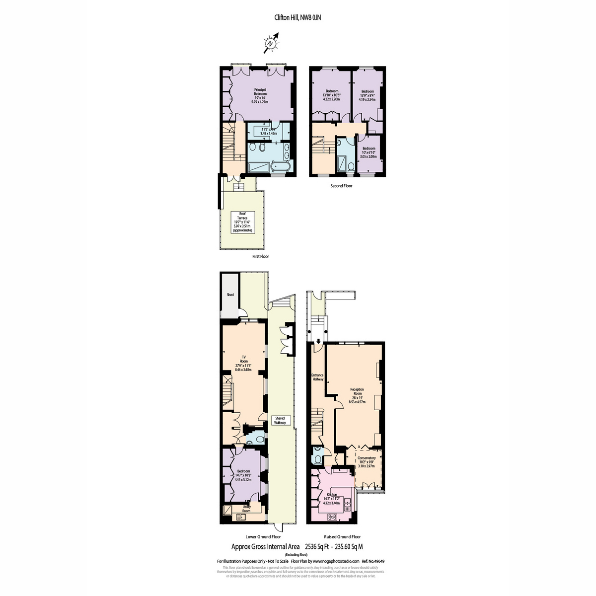 87, Clifton Hill, London floorplan