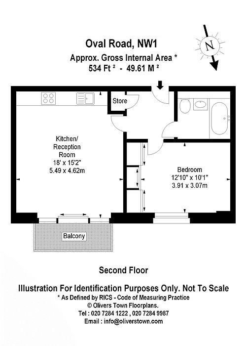 1 Bedrooms Flat to rent in The Henson Building, Oval Road, Camden NW1