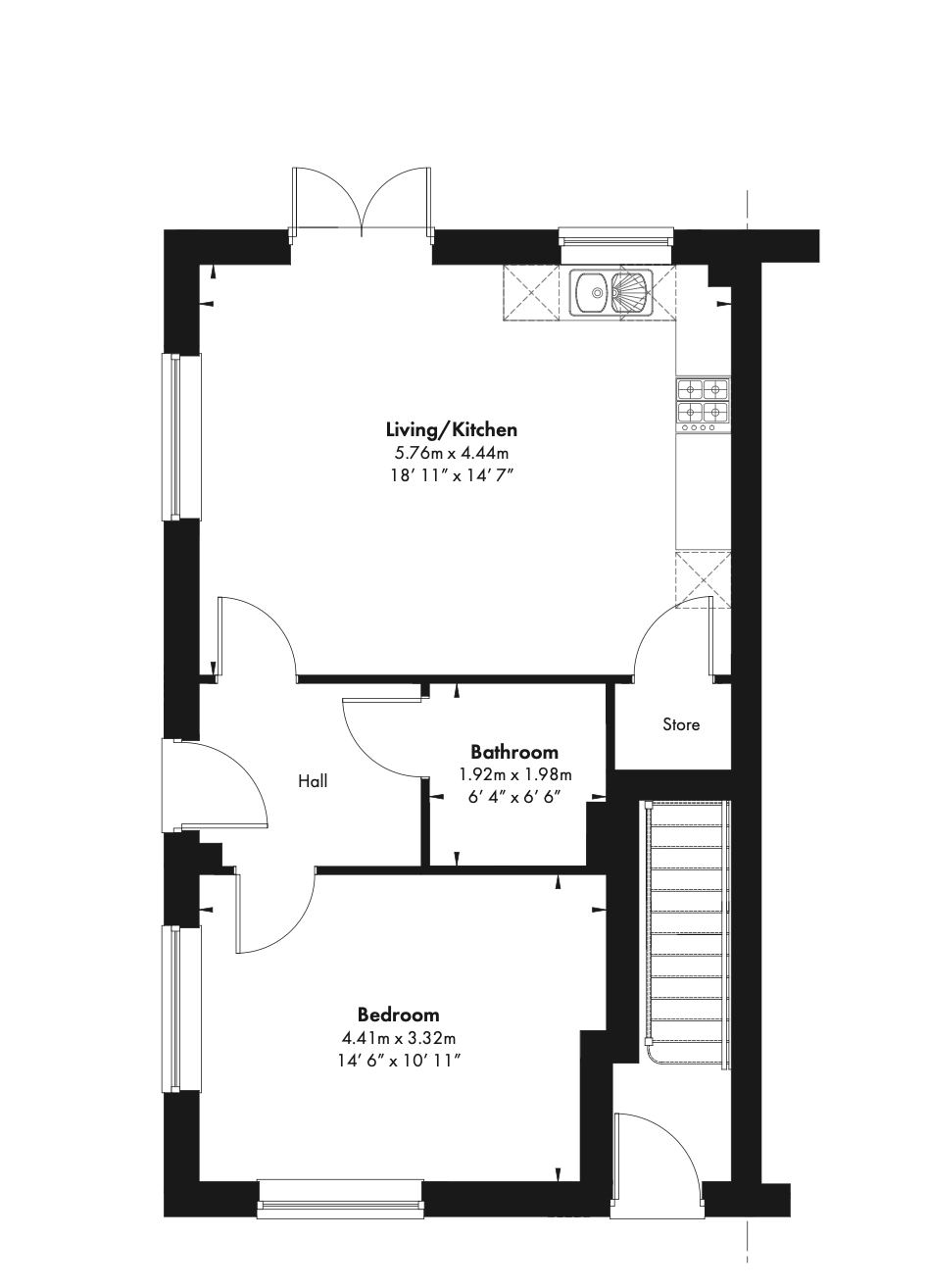 Hobbs, Plot 37, Ground Floor,  Oakwood, Stoke Golding, Wykin Lane, Nuneaton floorplan