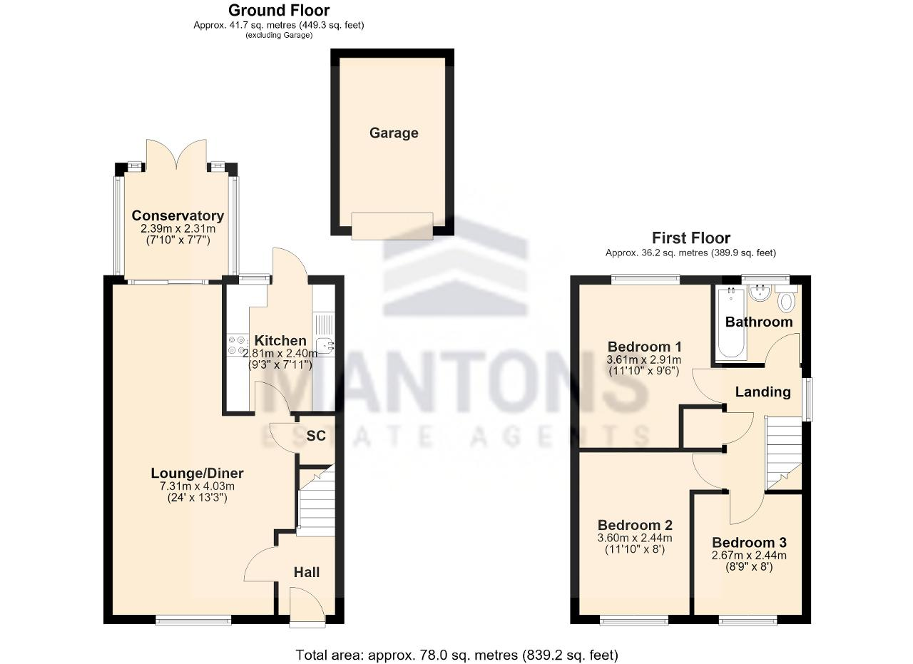 70, Bembridge Gardens, Luton floorplan