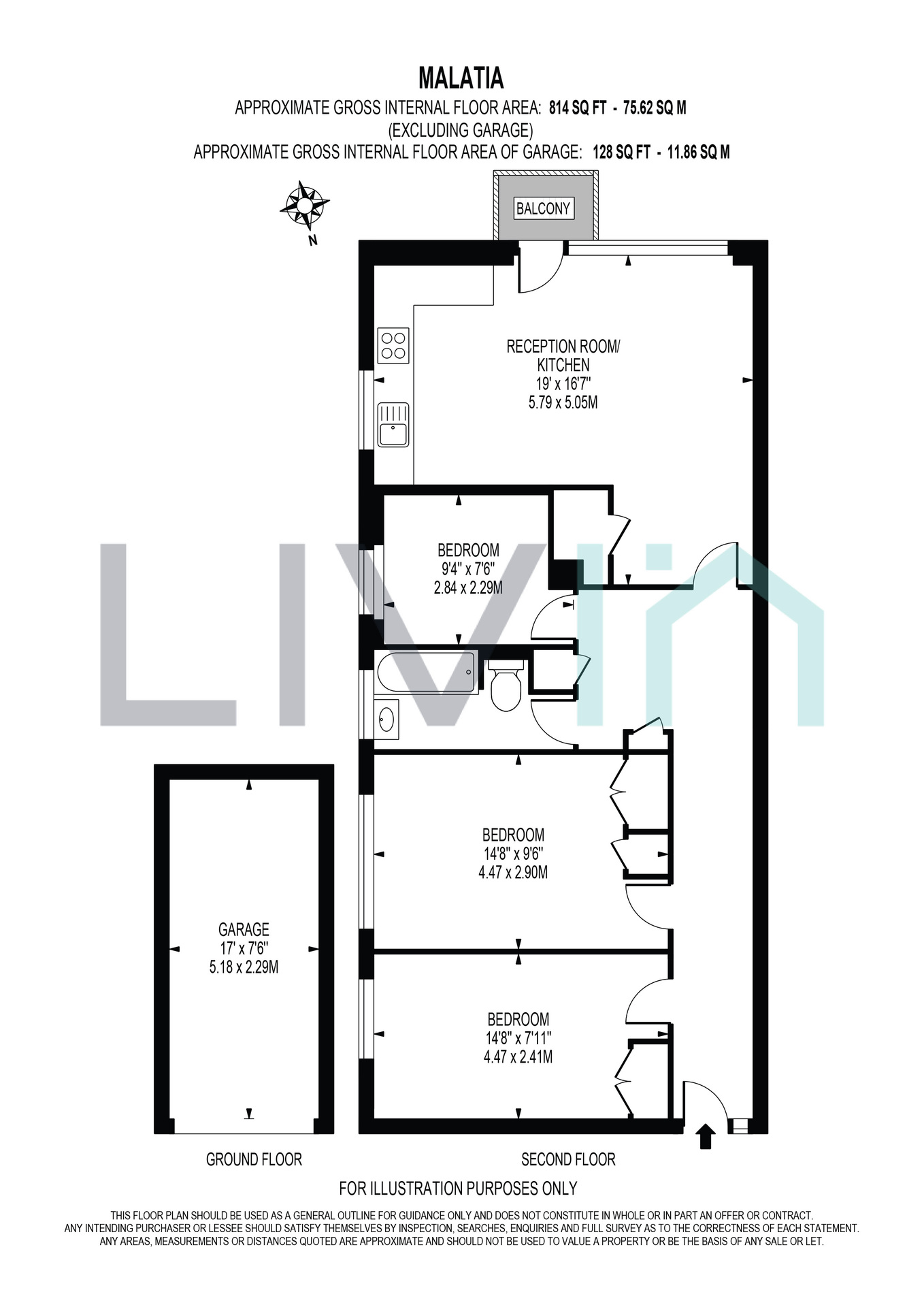 Flat 14, South Croydon floorplan