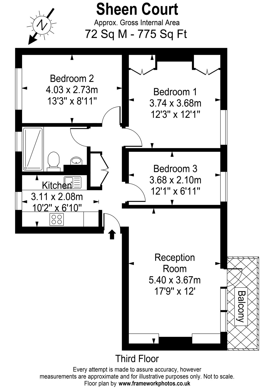 Sheen Court, Richmond floorplan