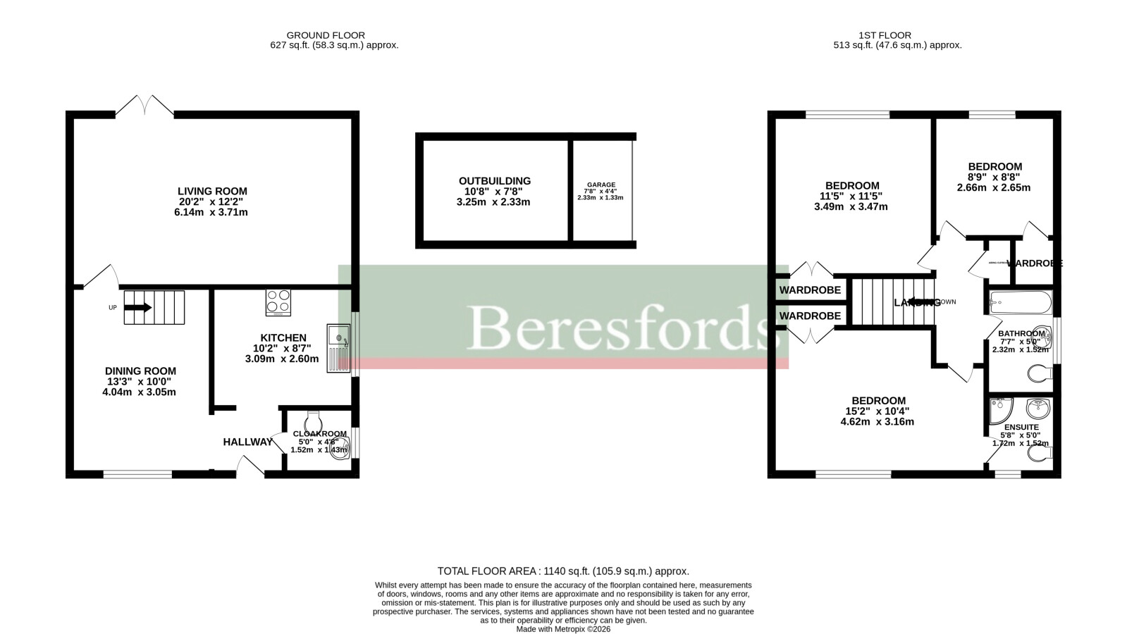 86, Pickwick Avenue, Essex floorplan