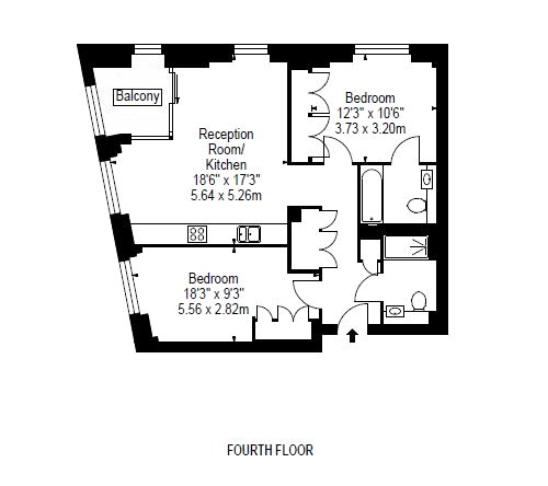 2 Bedrooms Flat to rent in Thornes House, 4 Charles Clowes Walk, Nine Elms, London SW11