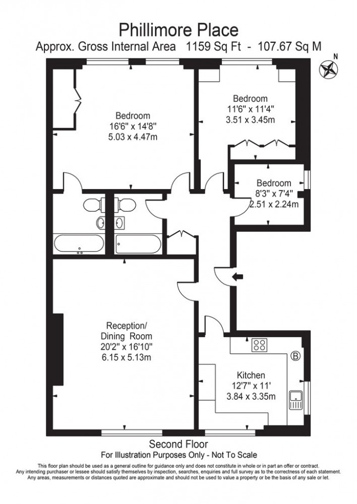 3 Bedrooms Flat to rent in Phillimore Place, Kensington W8