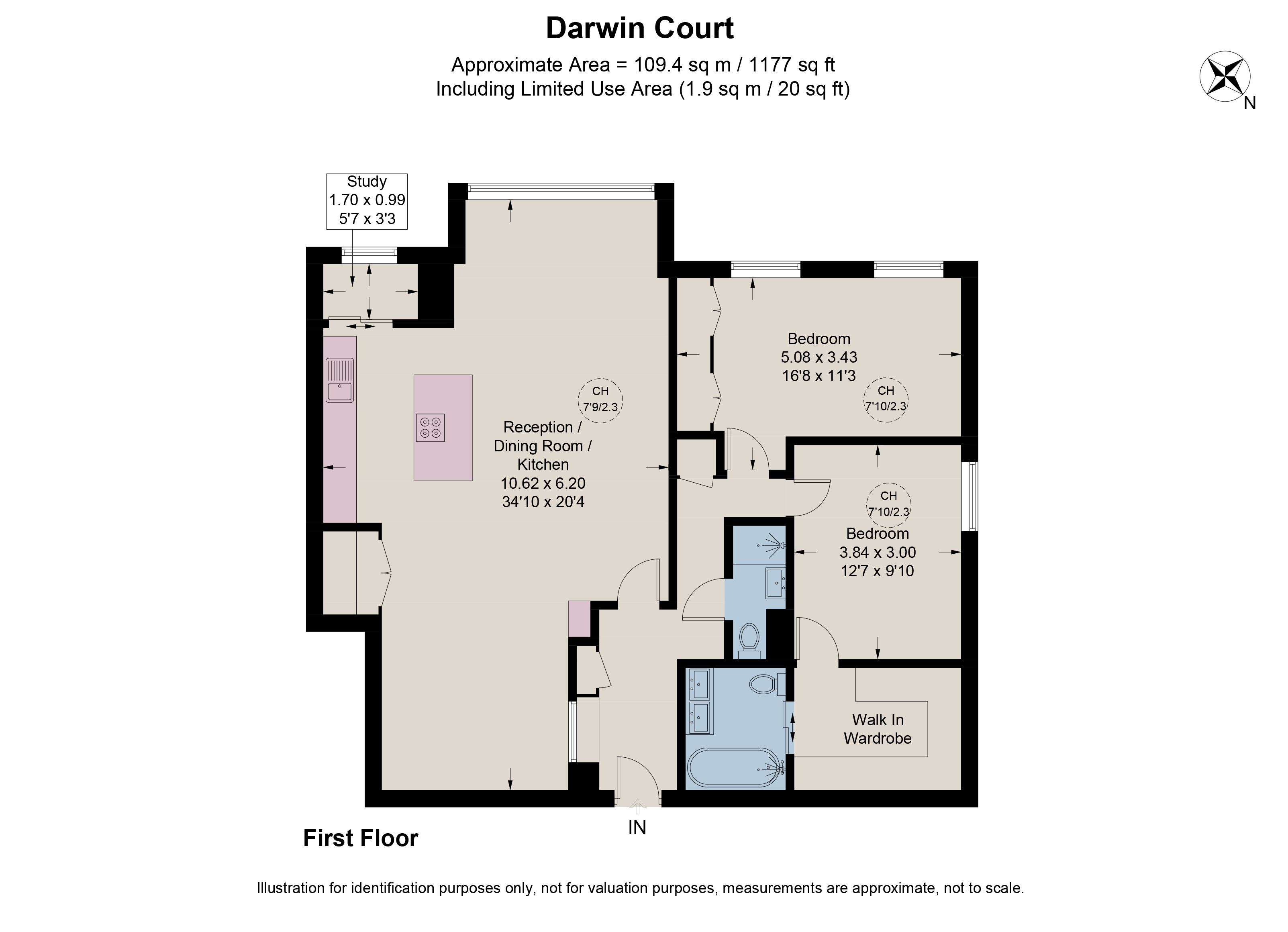 Flat 50,, Darwin Court, London floorplan