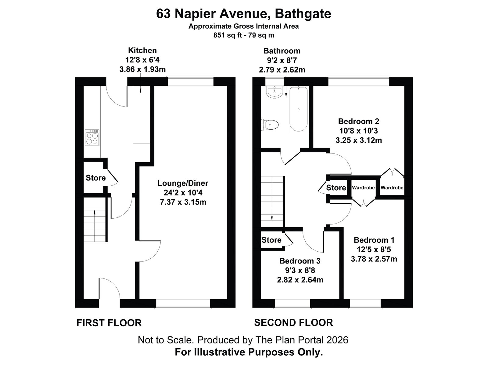 63, Napier Avenue, Bathgate floorplan