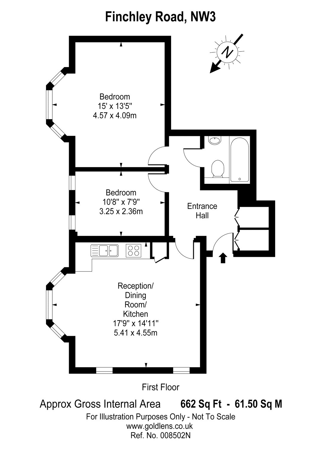 2 Bedrooms Flat to rent in Finchley Road, Hampstead, London NW3