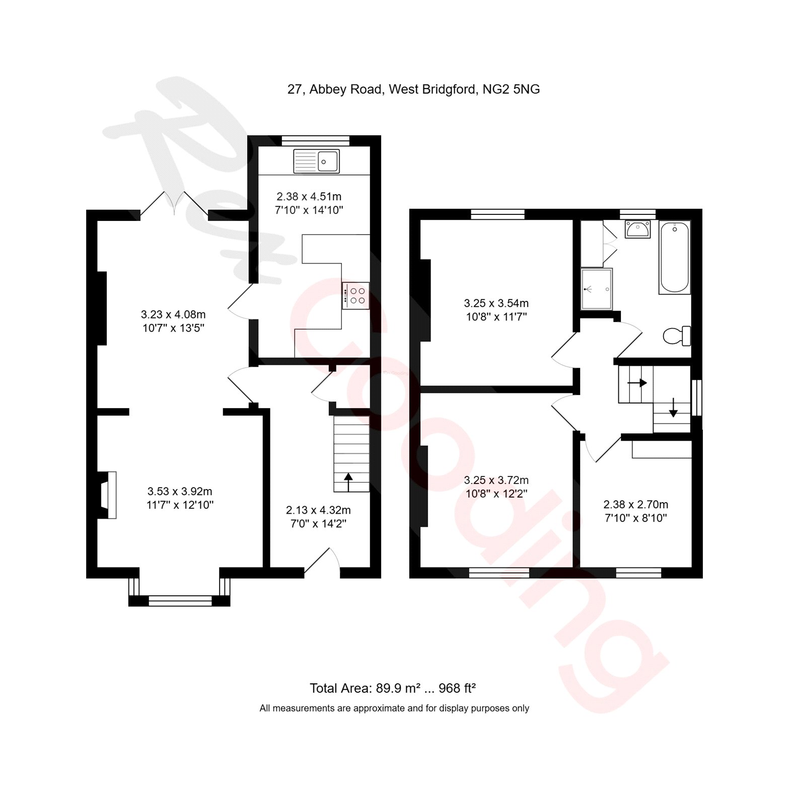 27, Abbey Road, Nottingham floorplan