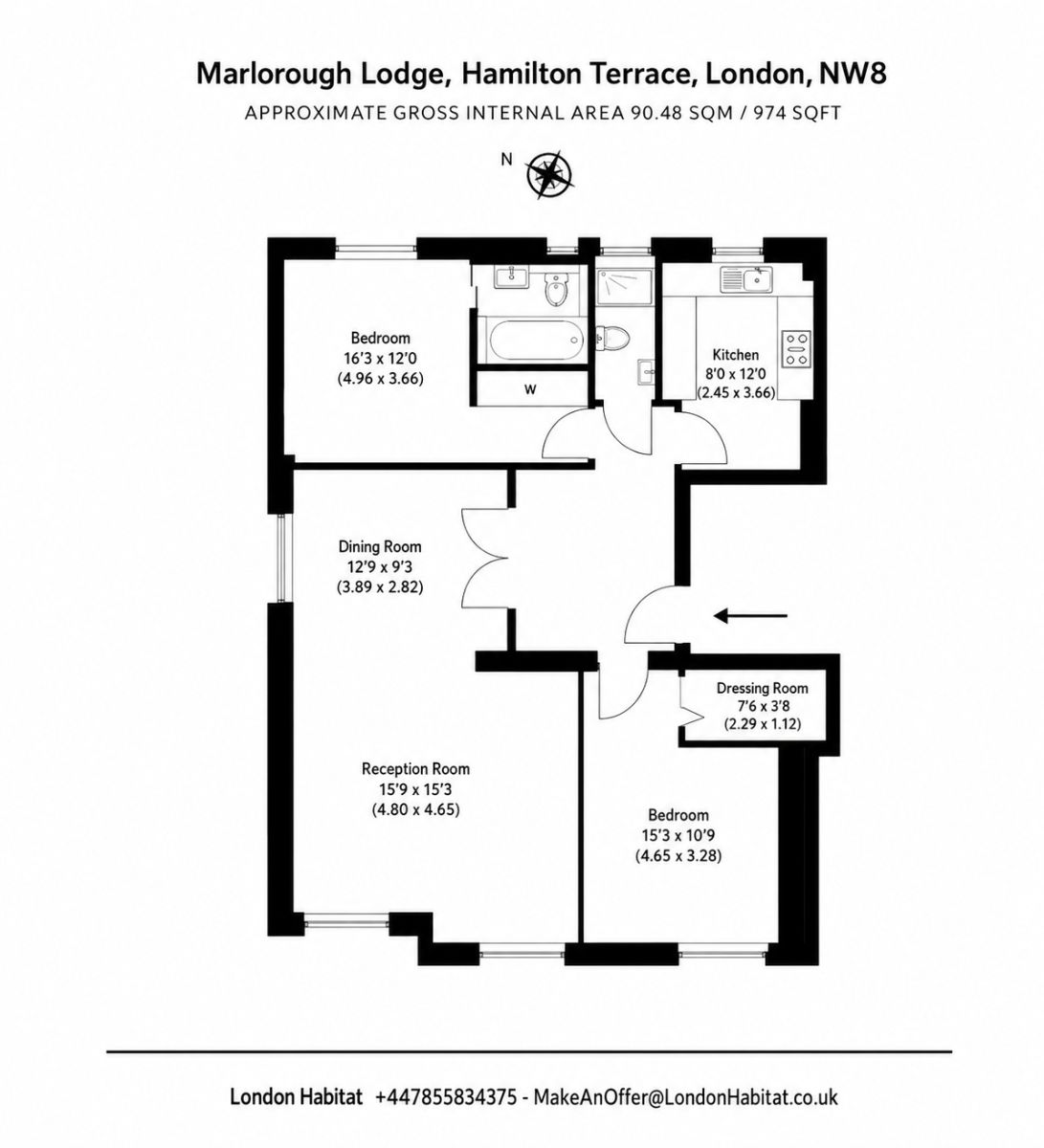 5 Marlborough Lodge, 130-132 Hamilton Terrace, LONDON floorplan