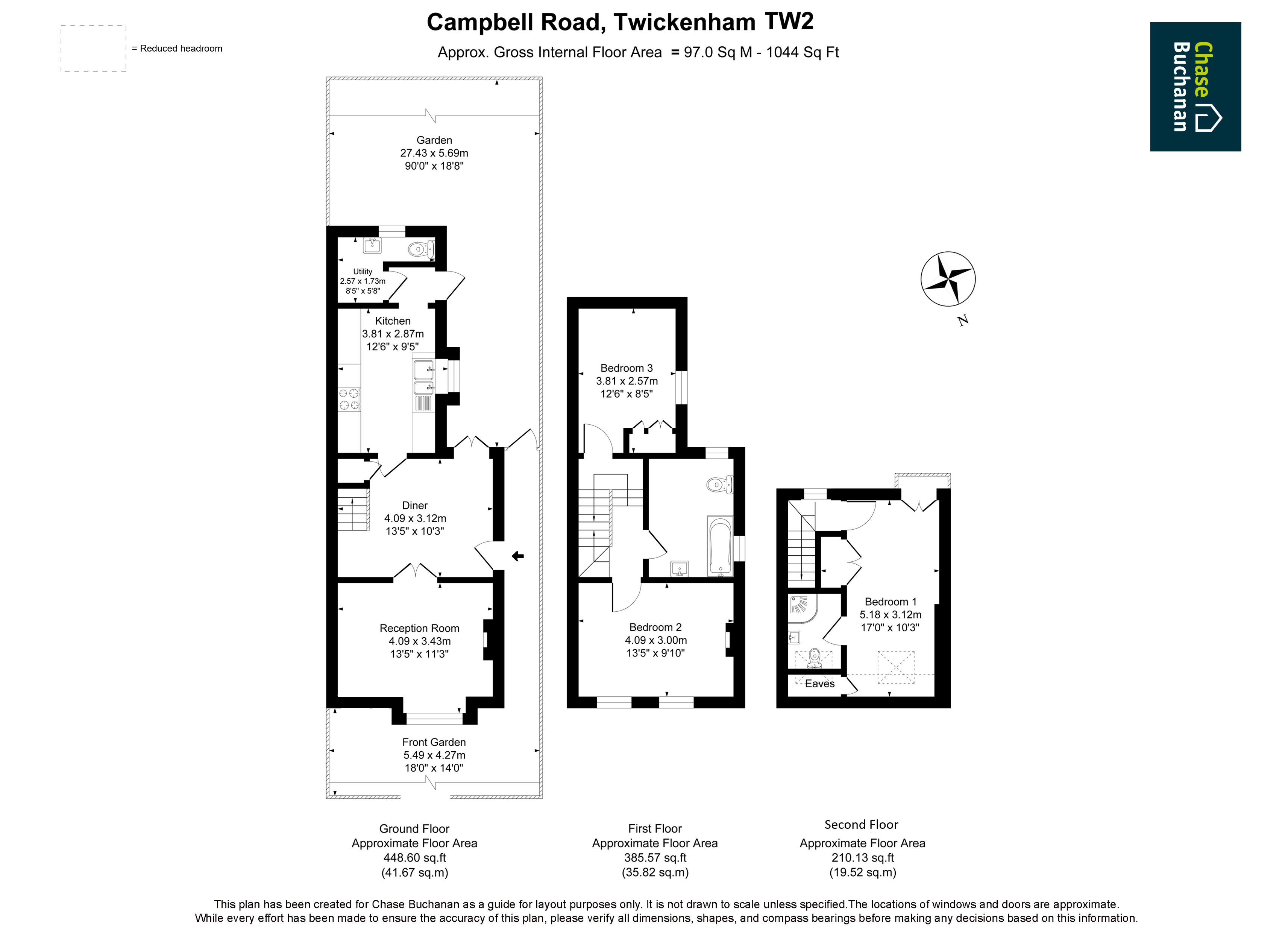 37, Campbell Road, Twickenham floorplan