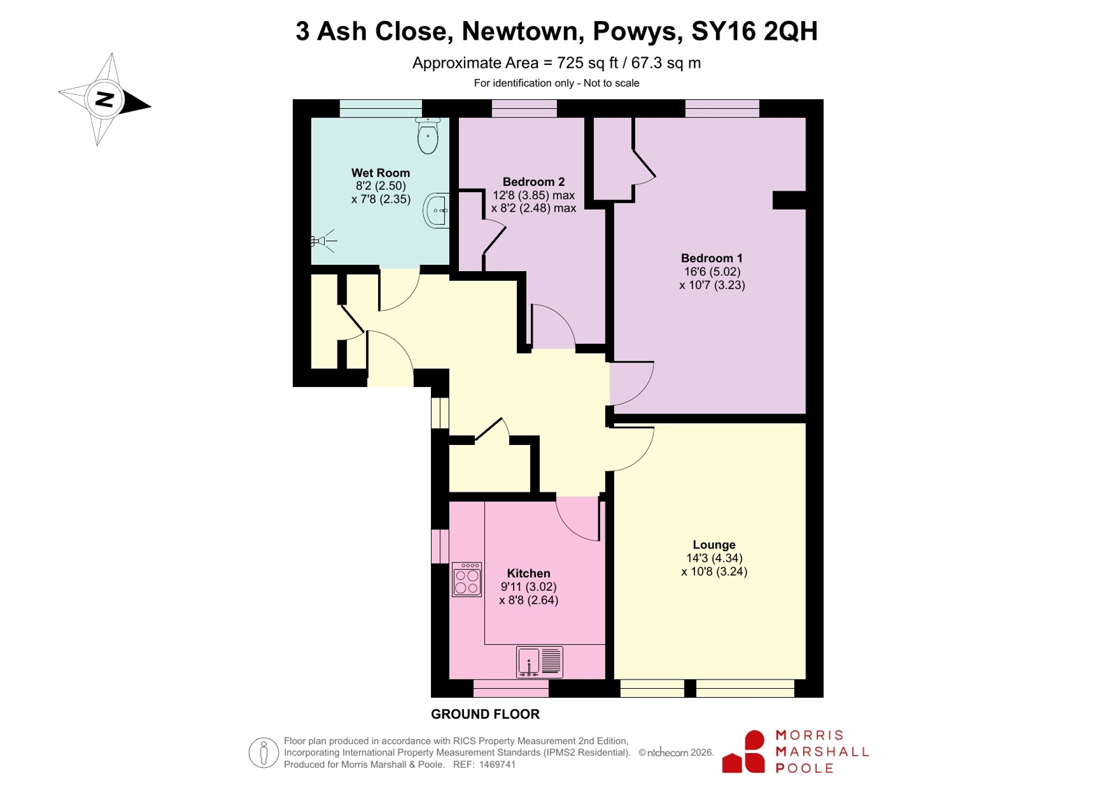 3, Ash Close, Powys floorplan