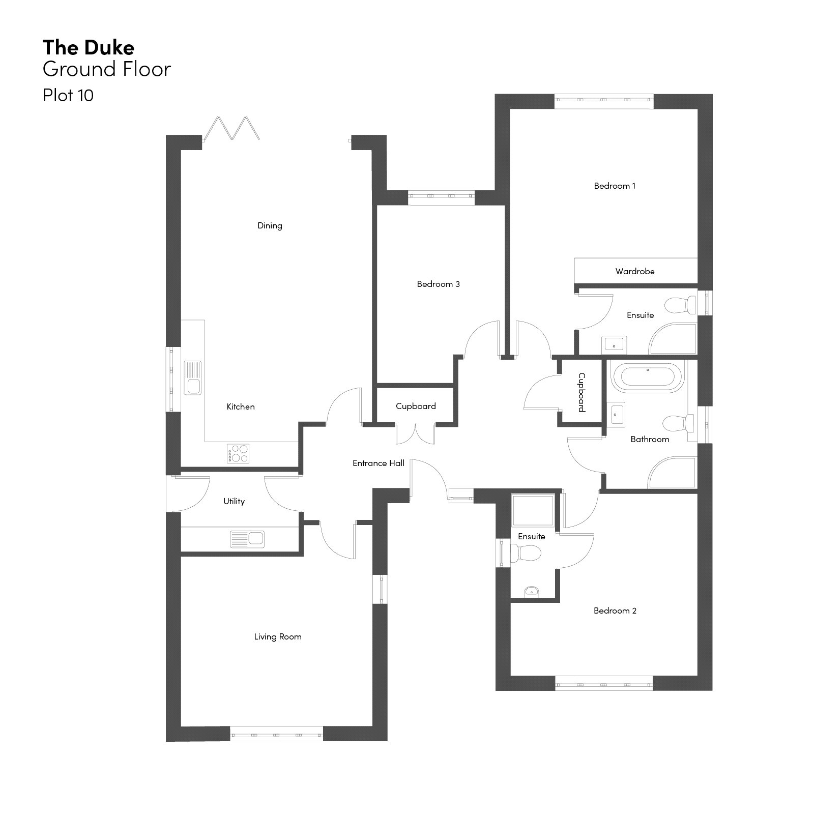 Plot 10 The Duke, Castlefields, Hadleigh floorplan