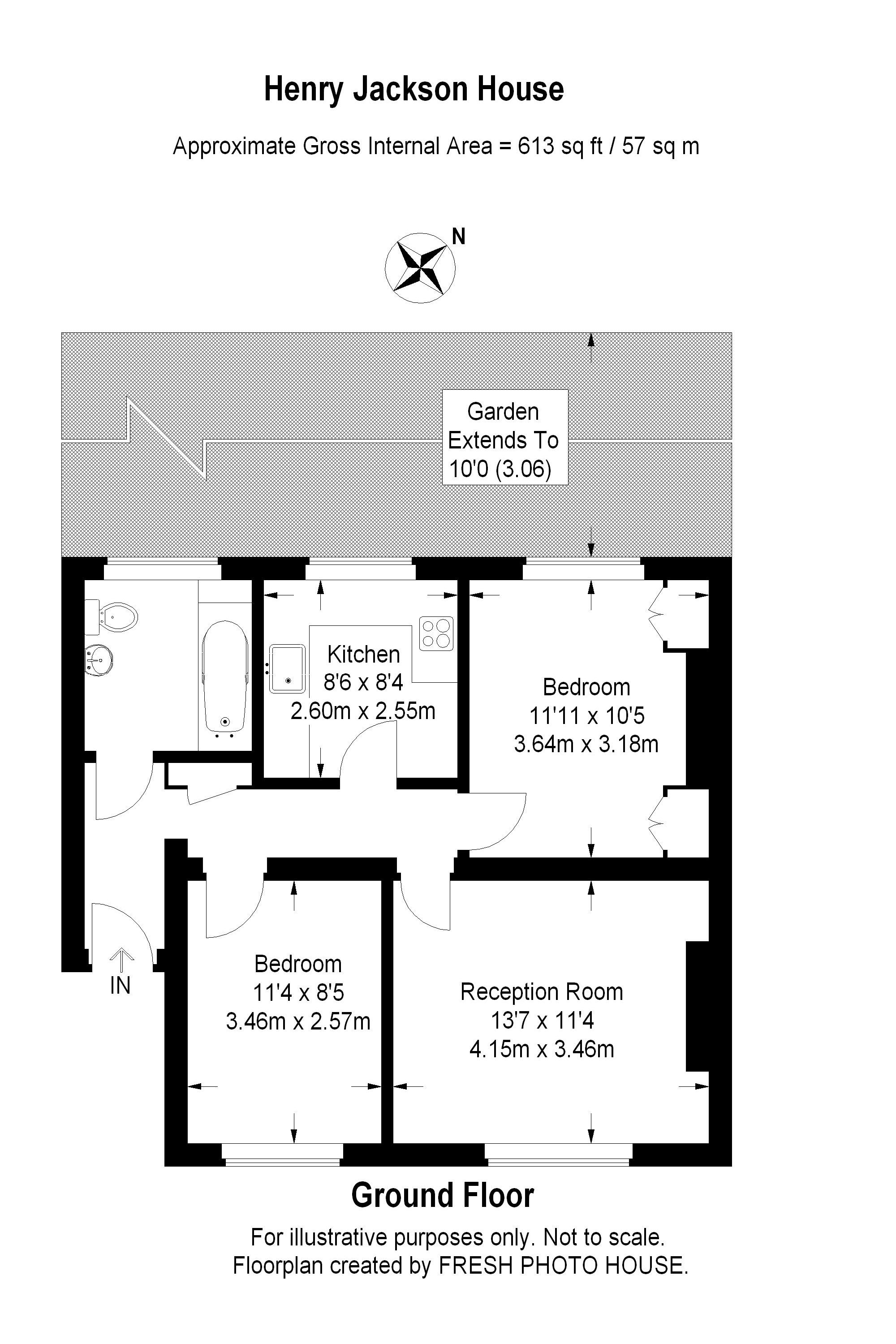 Flat 2, Henry Jackson House Henry Jackson Road, London floorplan