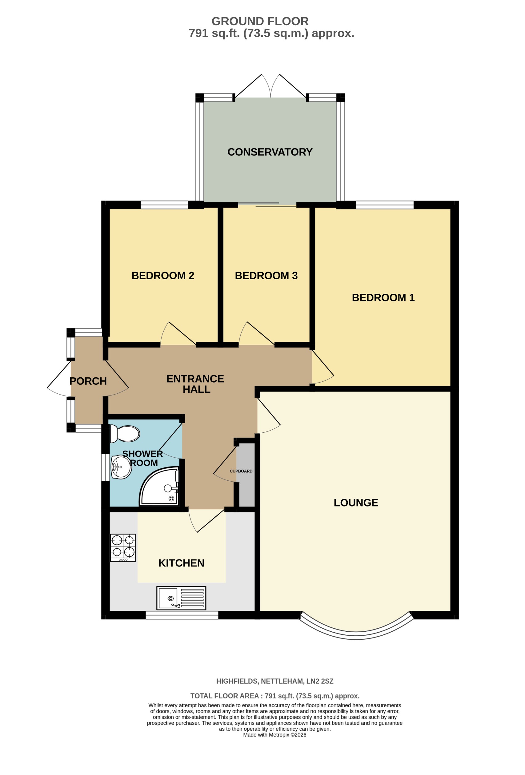 43, Highfields, Nettleham floorplan
