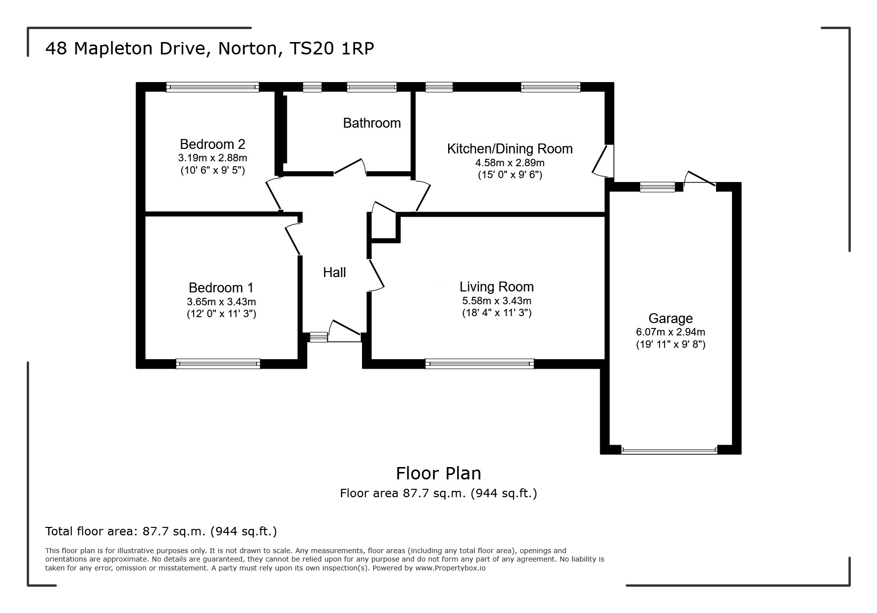 48, Mapleton Drive, Stockton-on-Tees floorplan