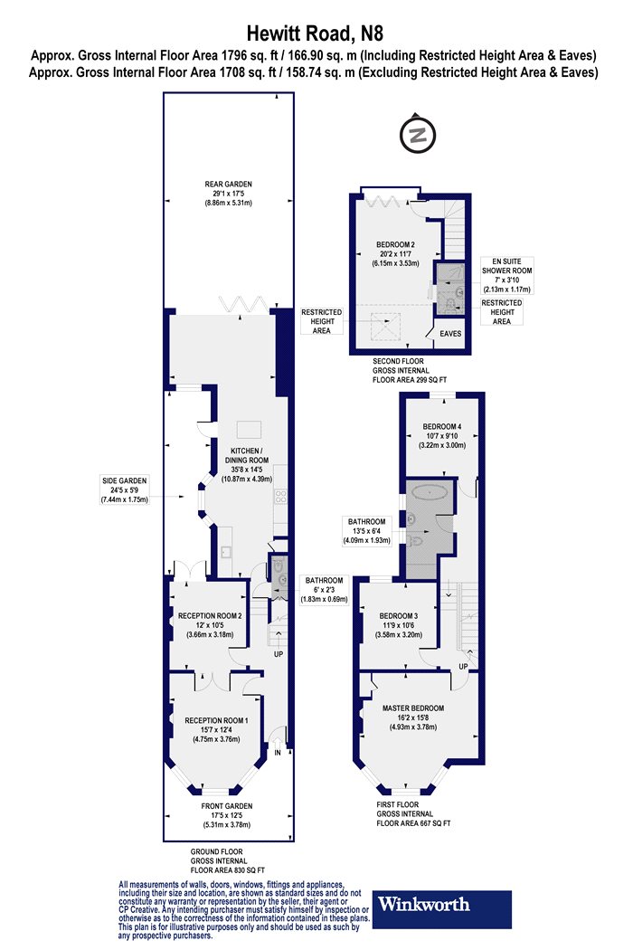 4 Bedrooms Terraced house for sale in Hewitt Road, Harringay N8