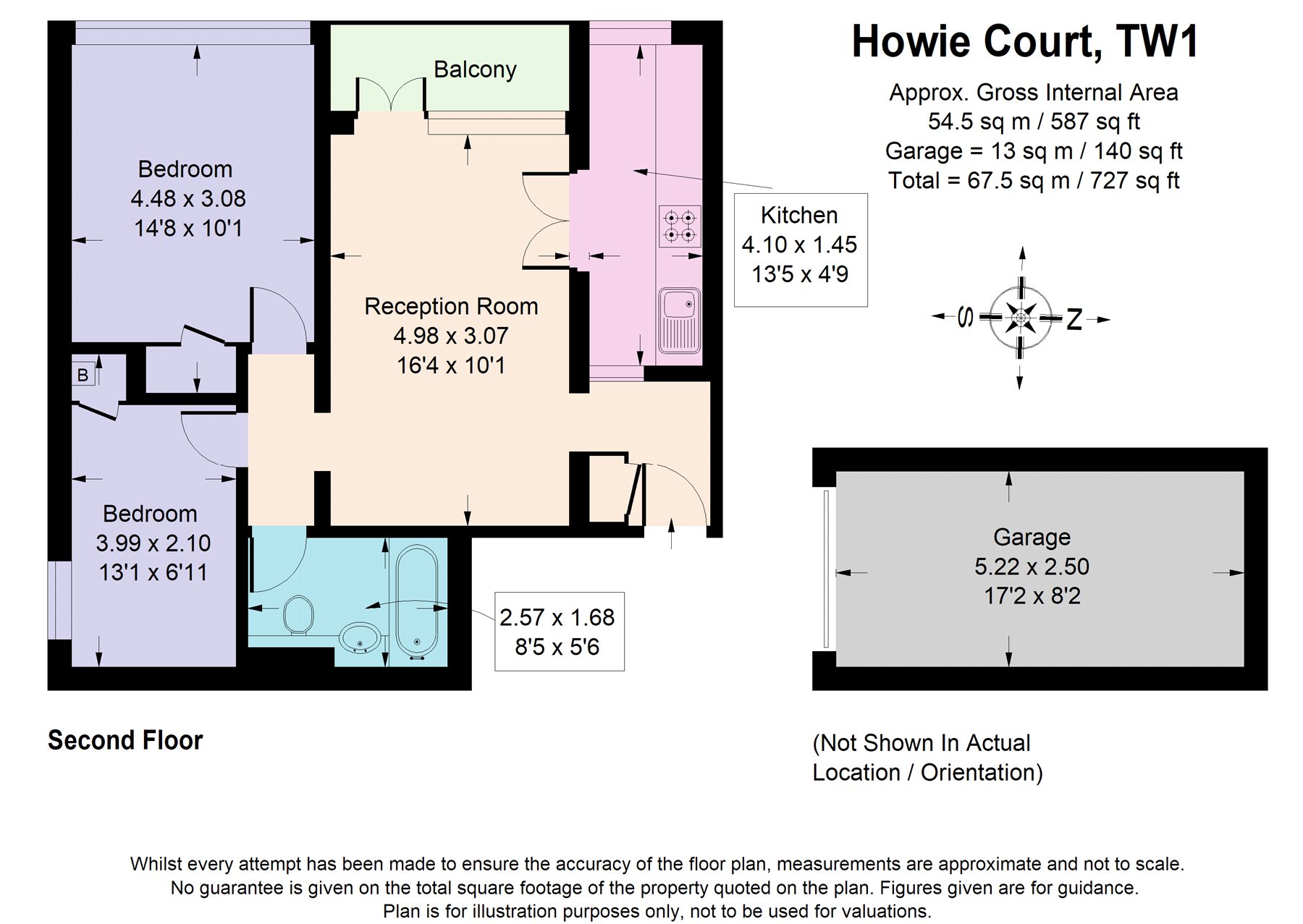 2 Bedrooms Flat for sale in Howmic Court, Arlington Road, Twickenham TW1