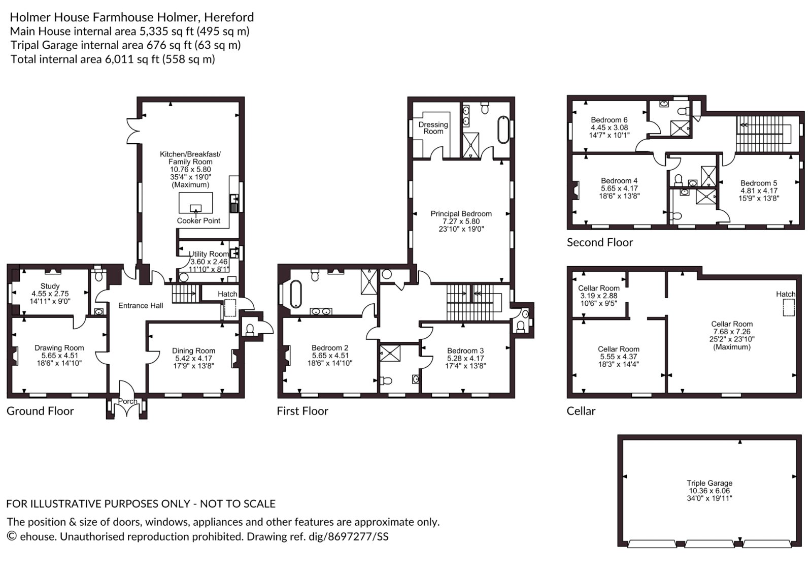 Holmer House Farmhouse,, Holmer, Herefordshire floorplan