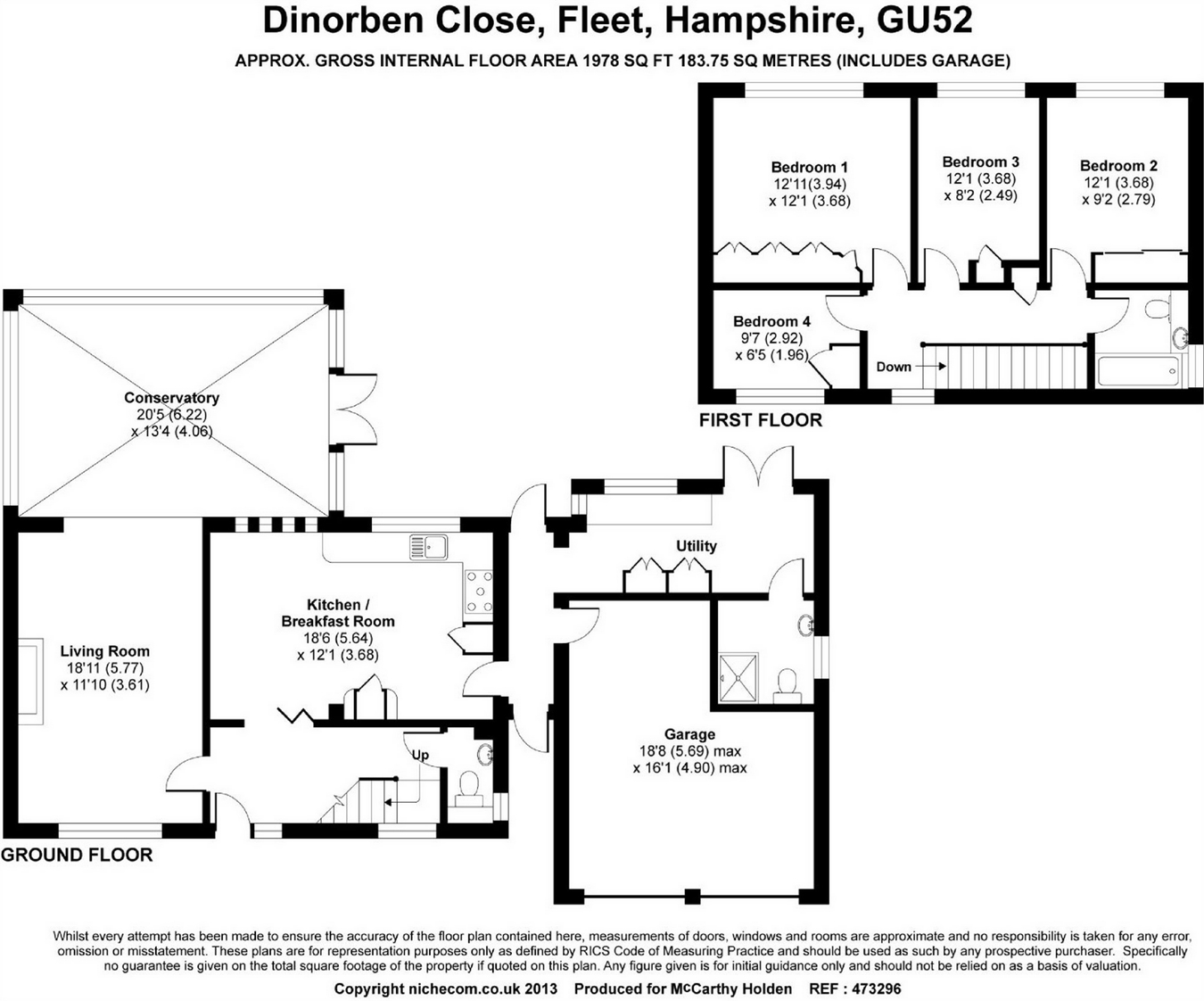 4 Bedrooms Detached house for sale in Dinorben Close, Fleet GU52