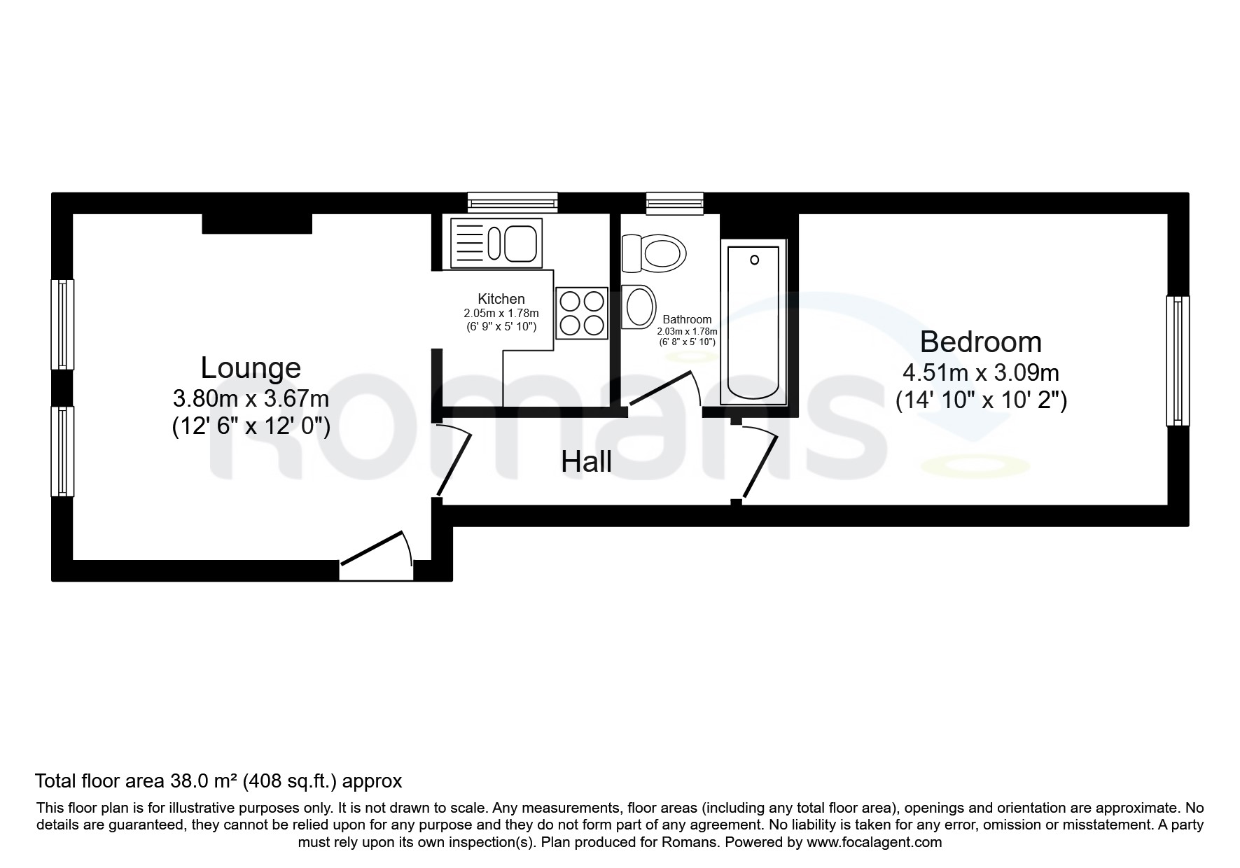 Flat 2, 36, Southwell Park Road, Camberley floorplan