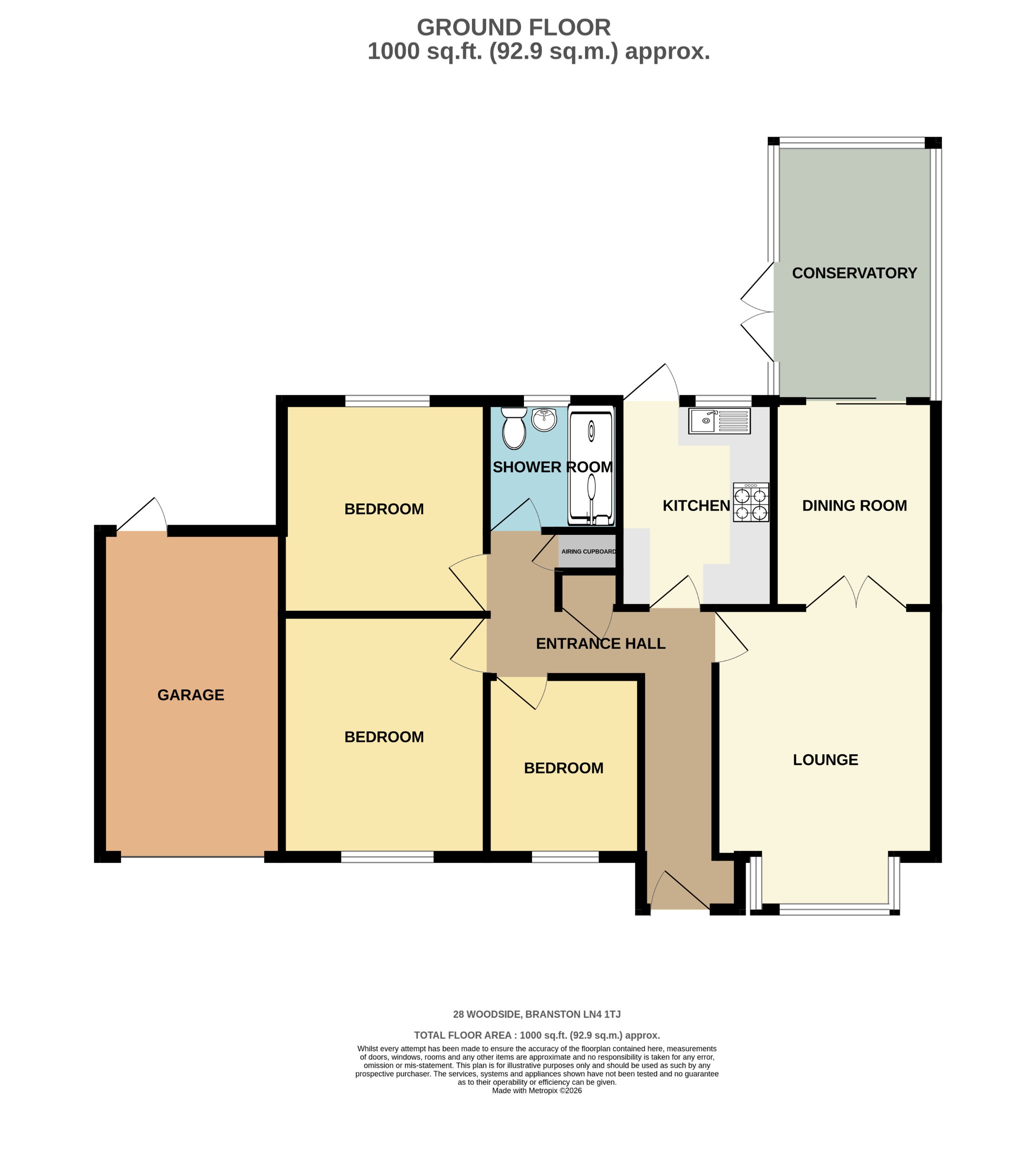28, Woodside, Branston floorplan