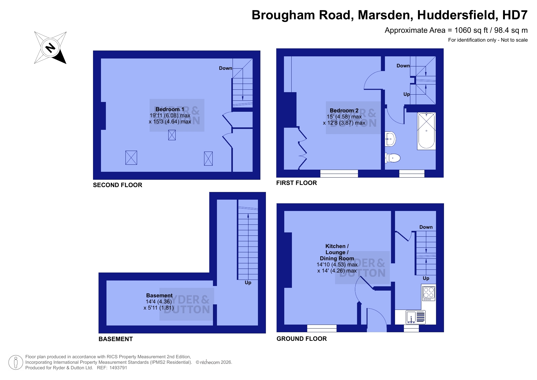 98, Brougham Road, Huddersfield floorplan