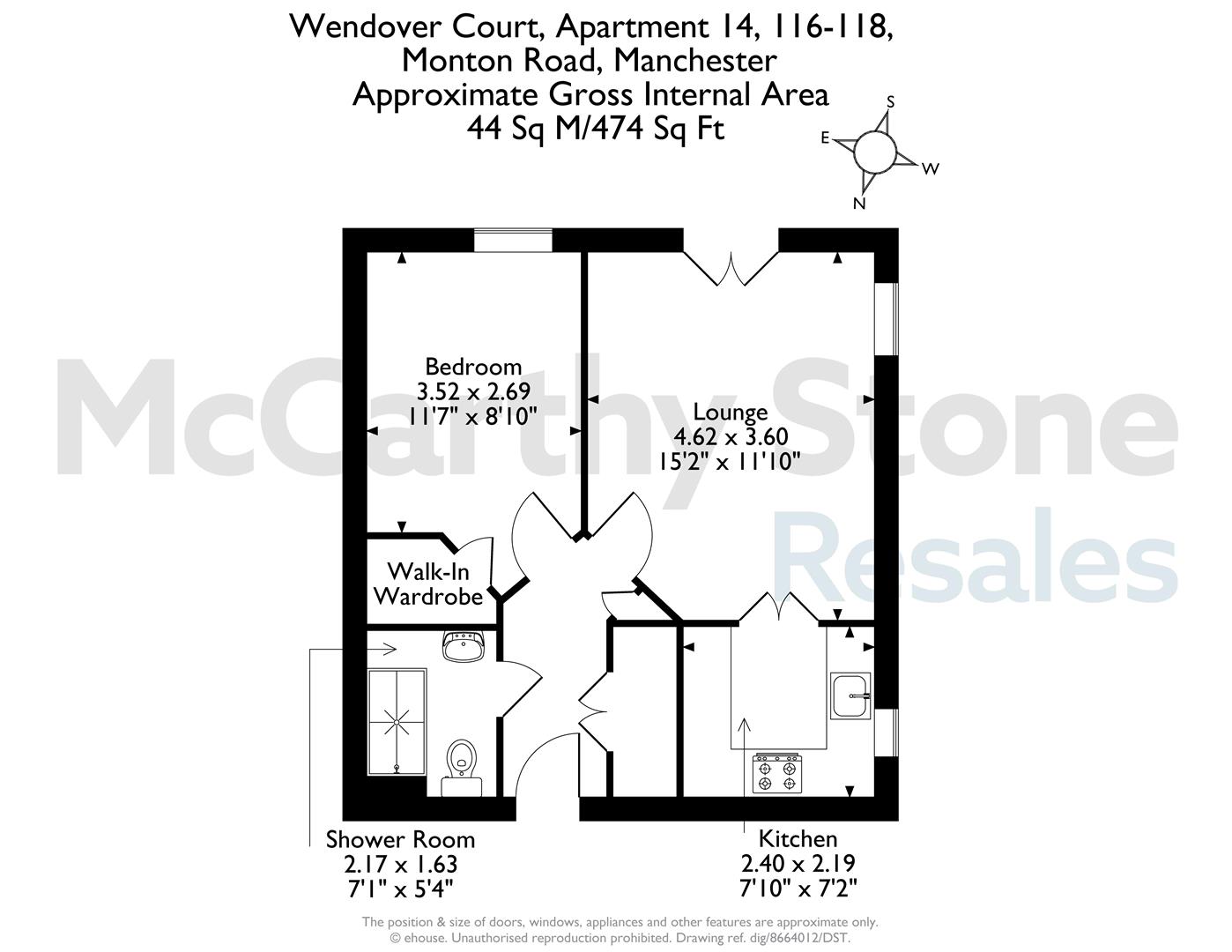 14 Wendover Court, 116-118 Monton Road, Manchester floorplan
