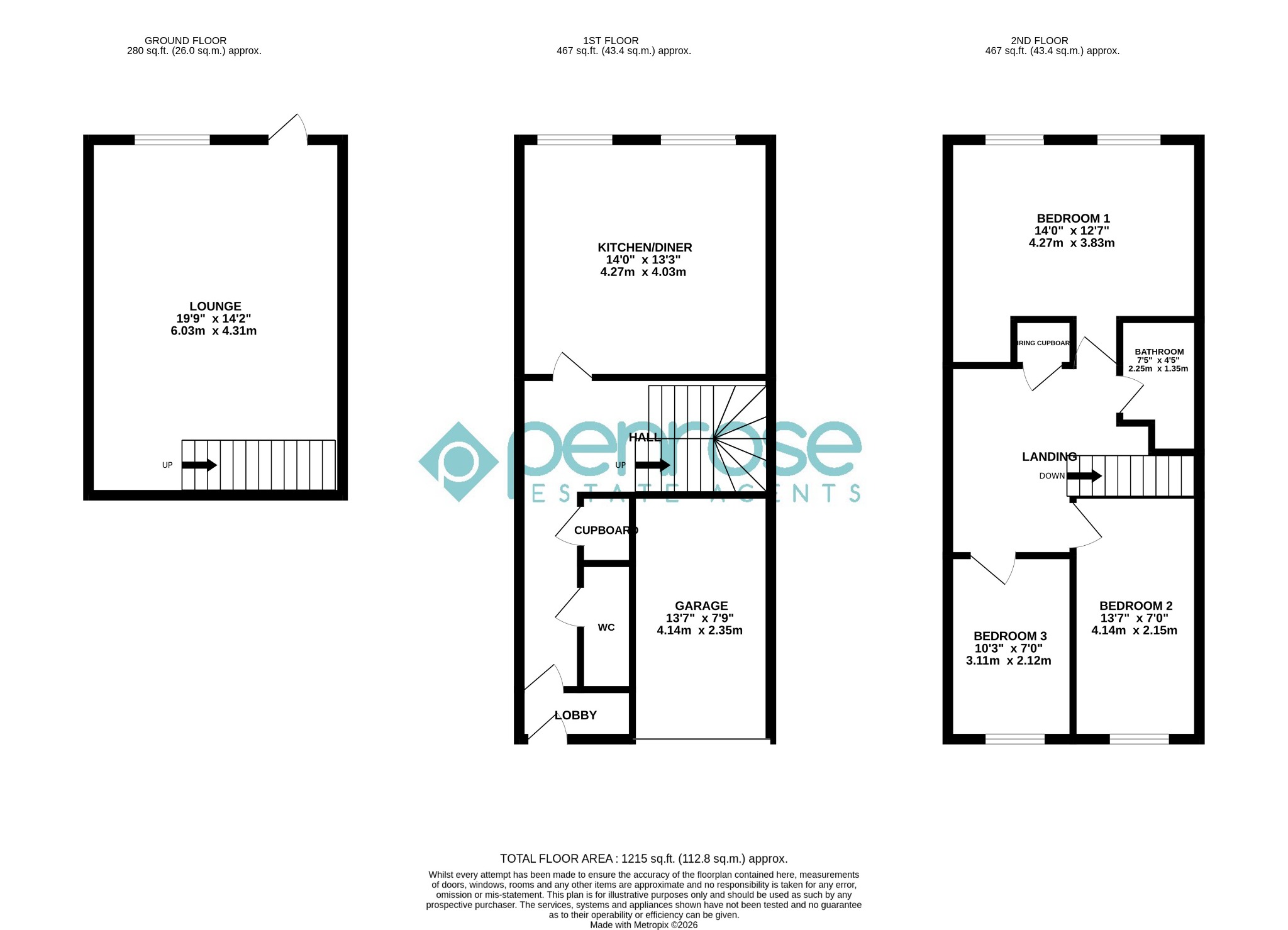 52 Downs Road, Luton, Bedfordshire floorplan