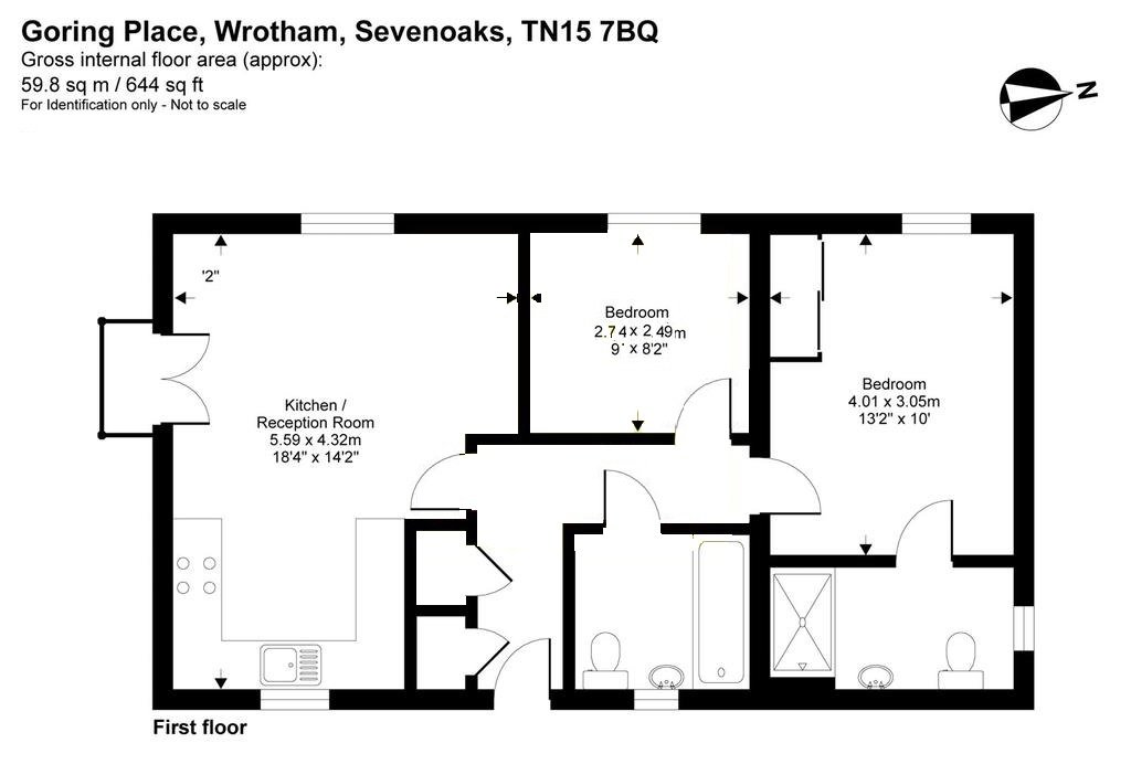 2 Bedrooms  to rent in Goring Place, Wrotham, Sevenoaks TN15