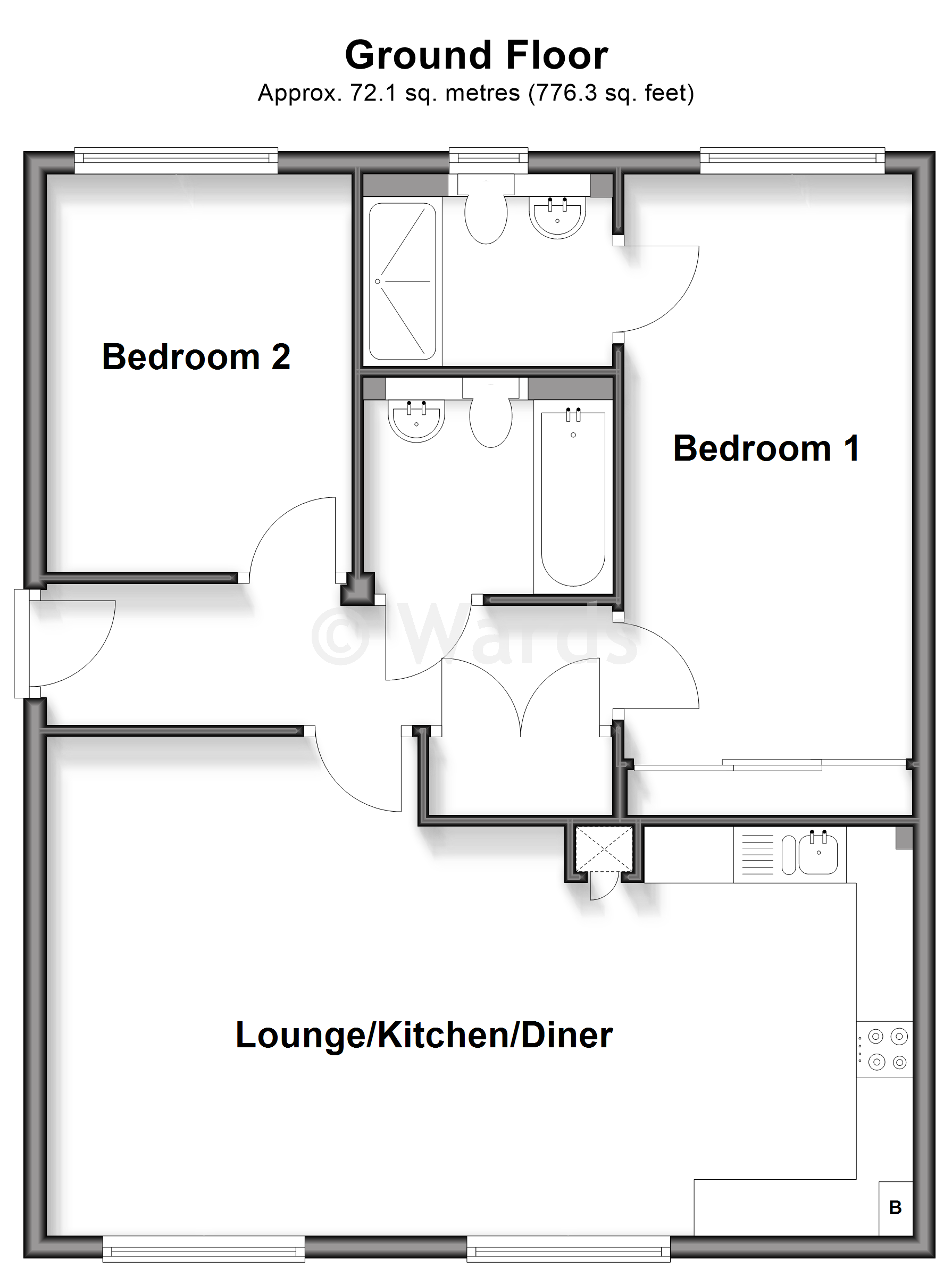 Oak House, Three Fields Road, Tenterden floorplan