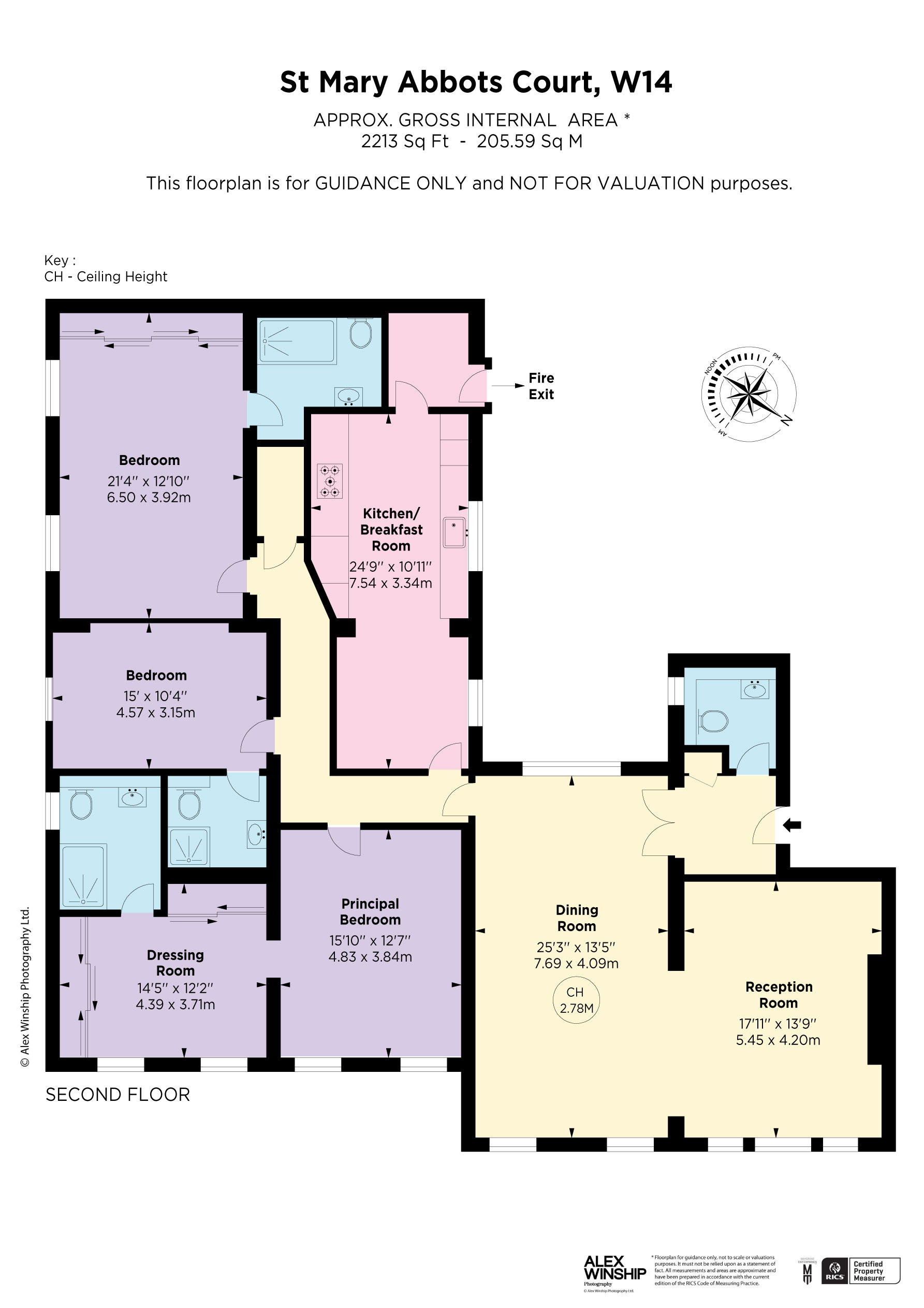 Flat 6, St. Mary Abbots Court,, Warwick Gardens, London floorplan
