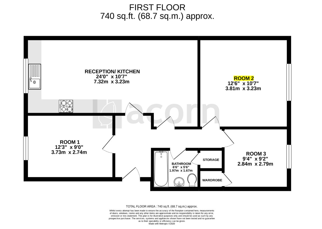 Room 2, 53, Leathermarket Court, London floorplan