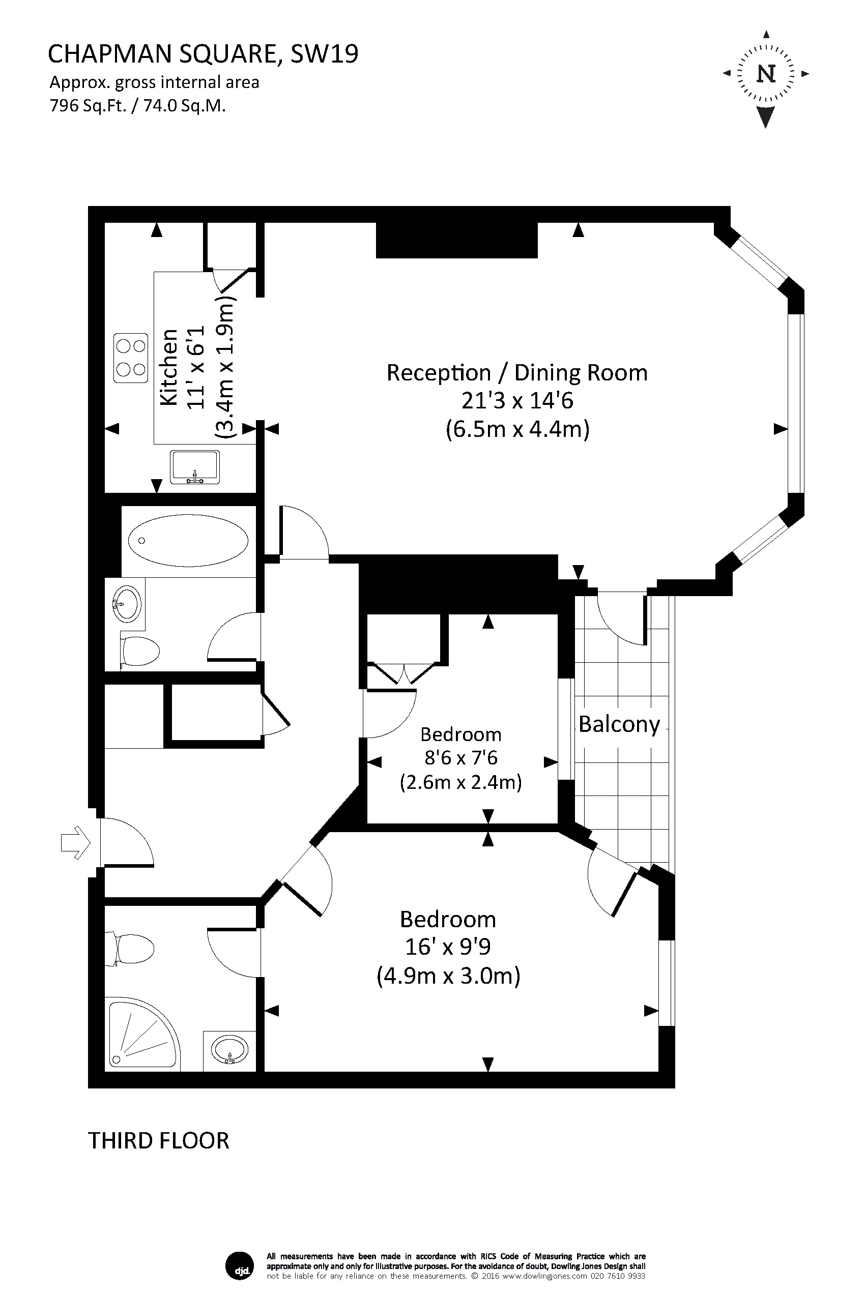 2 Bedrooms  to rent in Chapman Square, London SW19